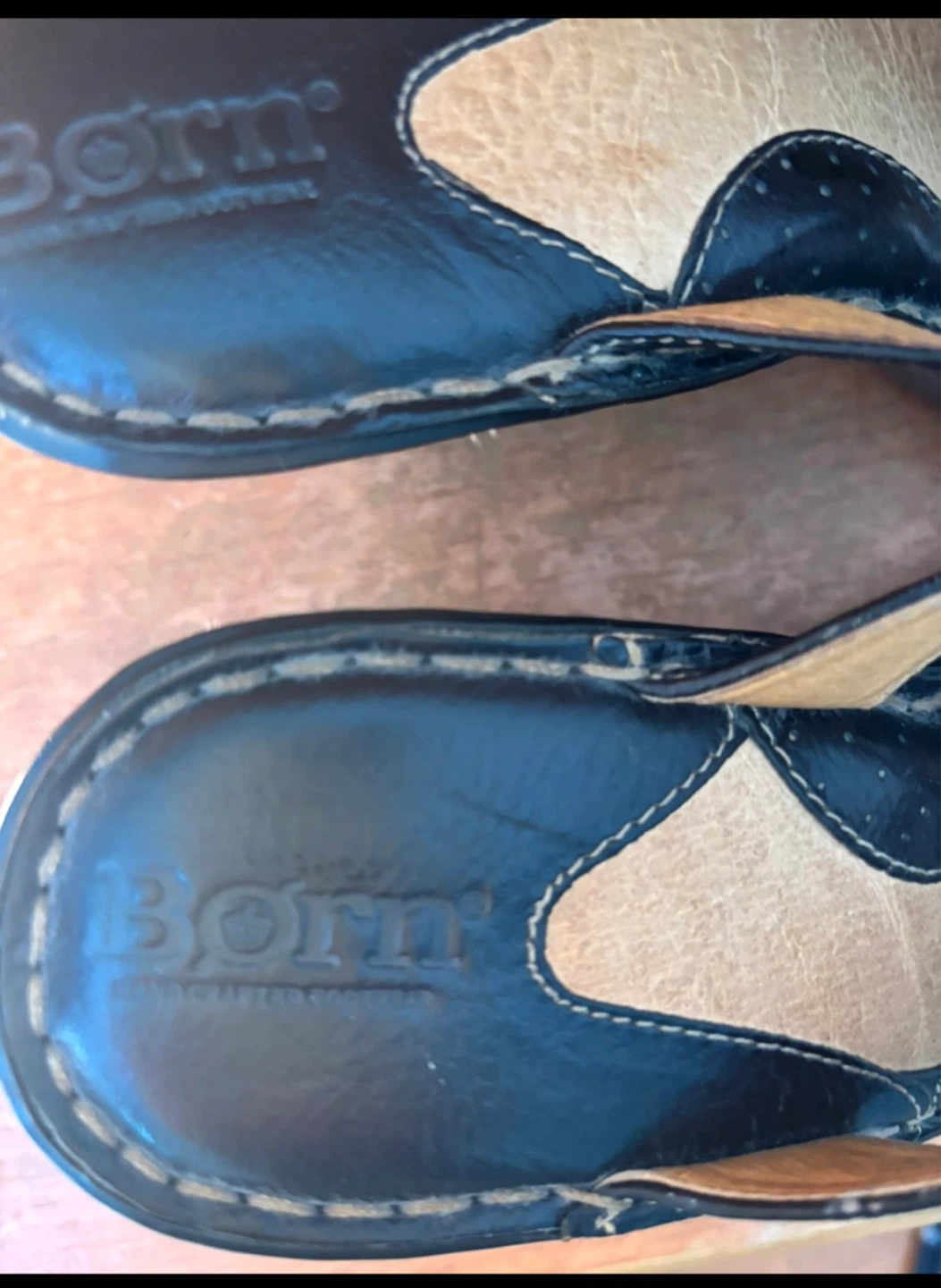 Born Black Leather Wedge Sandals - photo 3