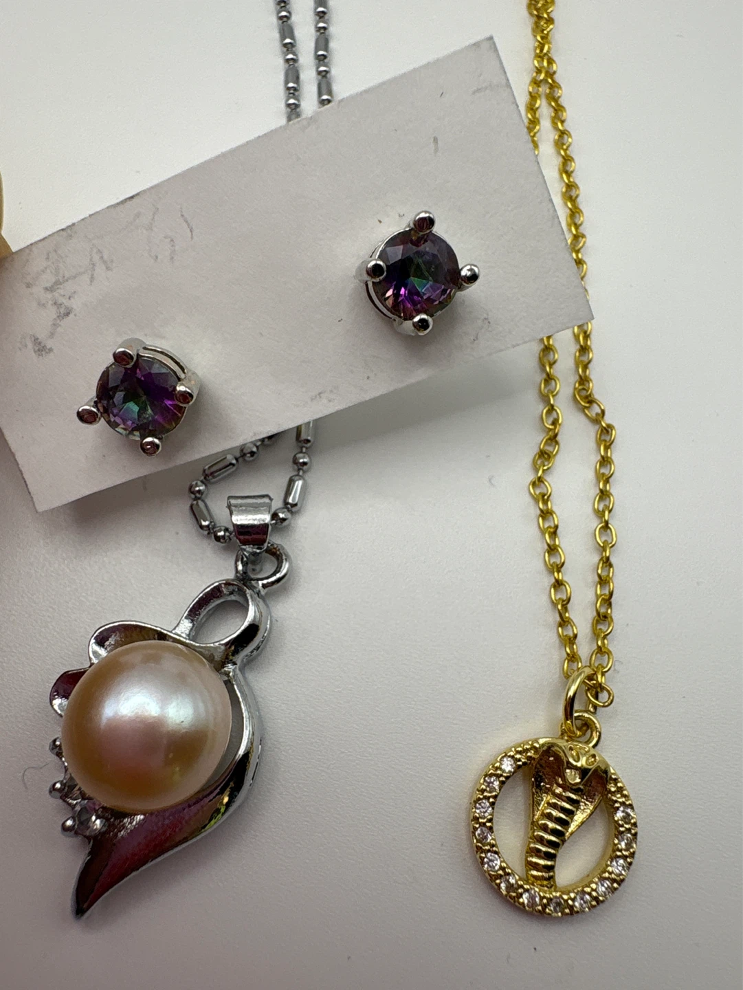 Assorted Necklaces and Earrings Lot of 3