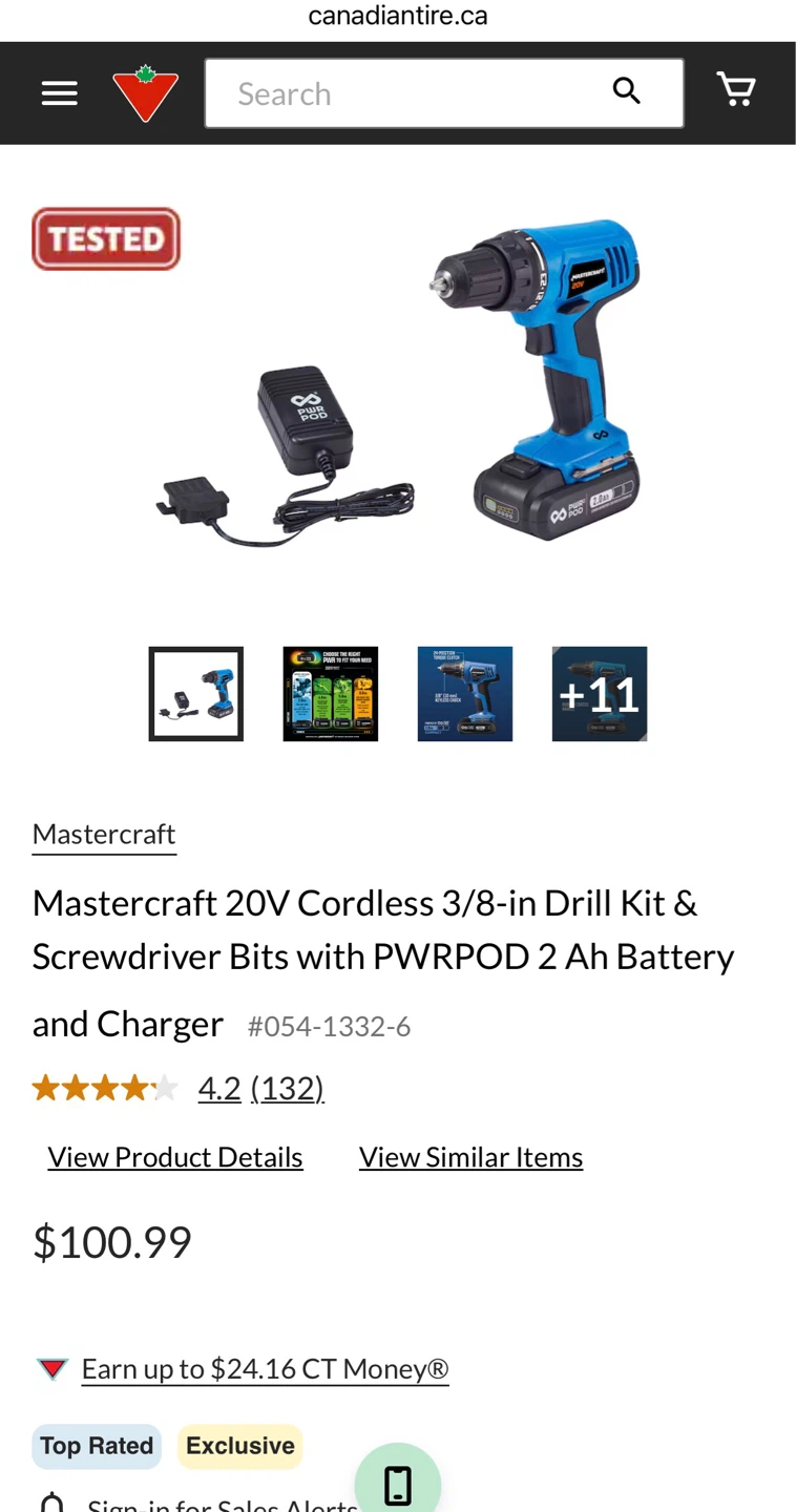 Mastercraft 20V Cordless Drill Kit - photo 2
