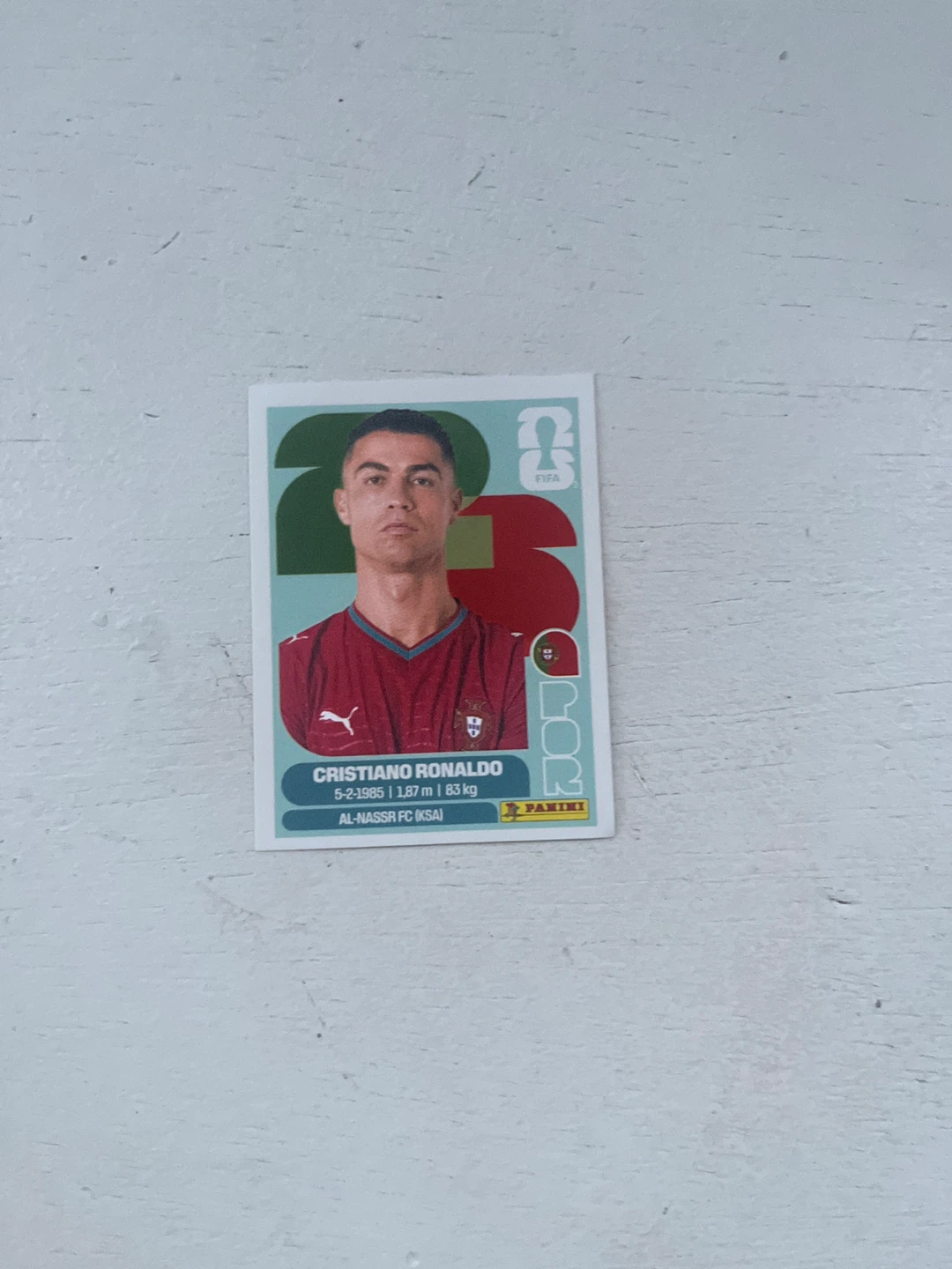 Panini Cristiano Ronaldo Sticker