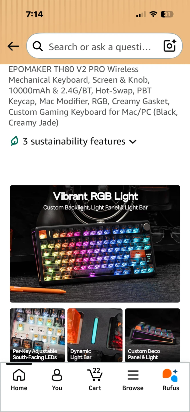 EPOMAKER TH80 V2 PRO Wireless Mechanical Keyboard - photo 5
