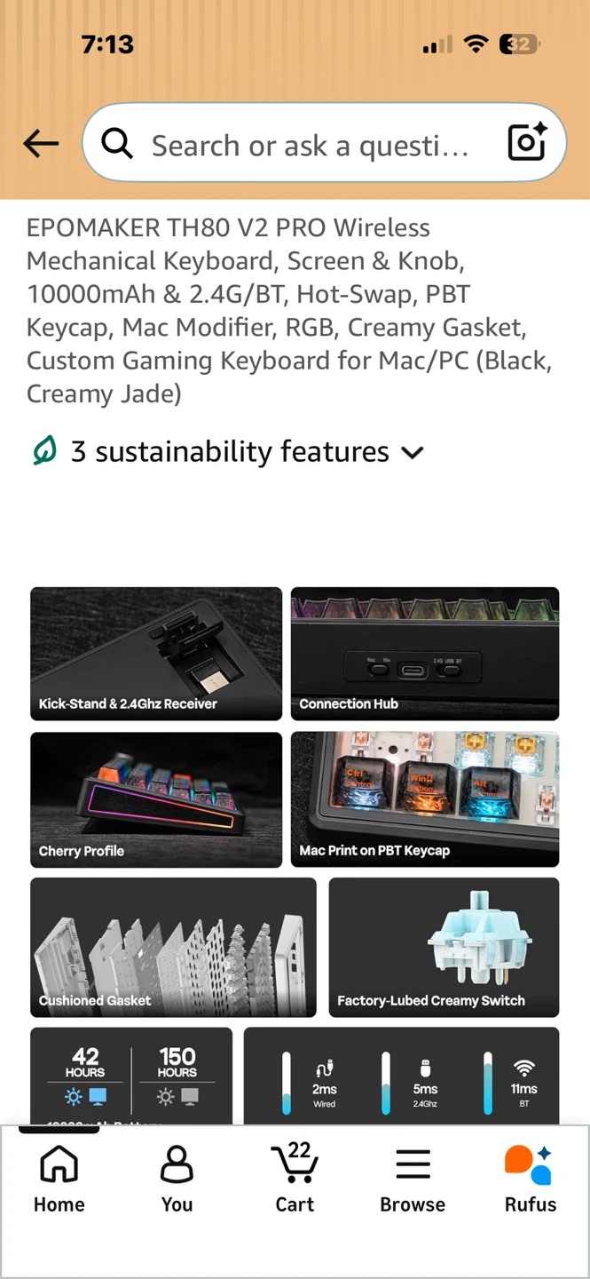 EPOMAKER TH80 V2 PRO Wireless Mechanical Keyboard - photo 3