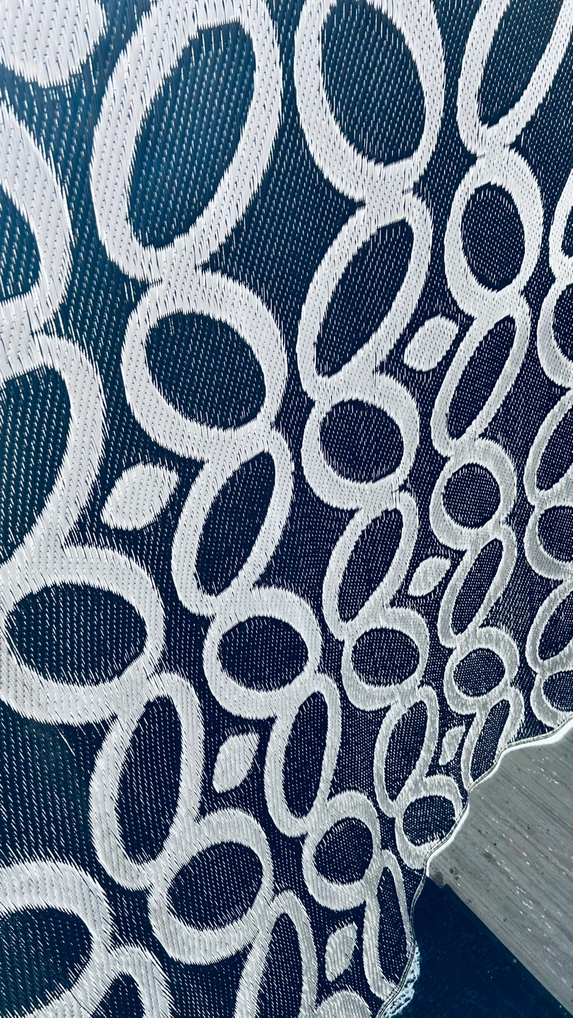 Sonoma Indoor/Outdoor Area Rug 5’ x 8’ – Black & White Pattern