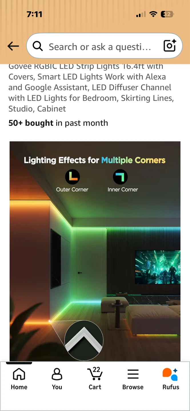 Govee RGBC LED Strip Lights 16.4ft - photo 4