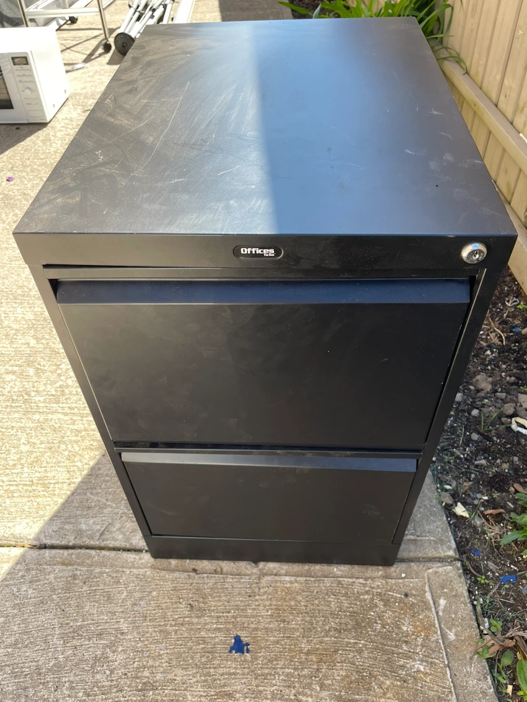 Black 2-Drawer Filing Cabinet