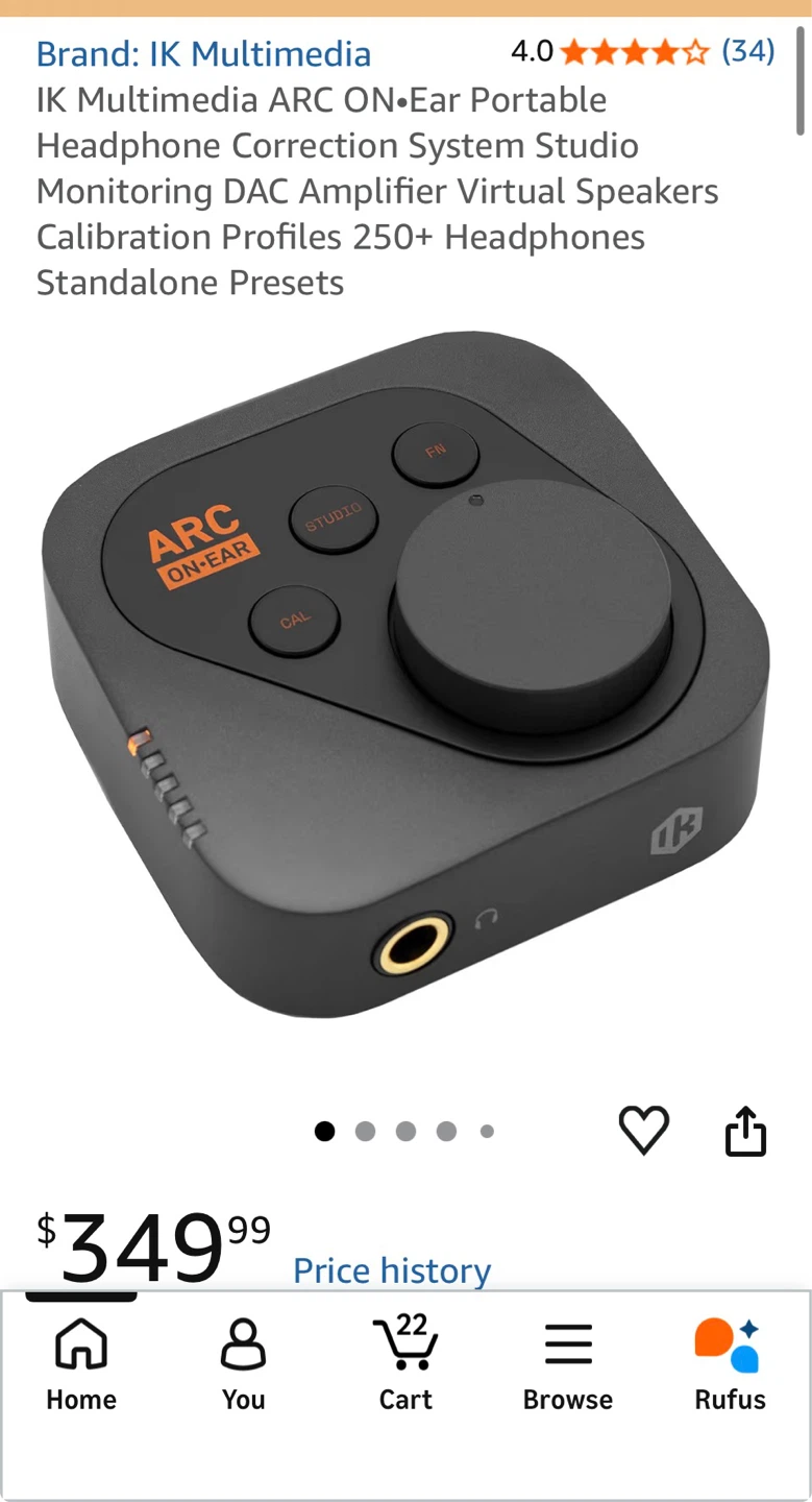 IK Multimedia ARC ON-Ear Portable Headphone Correction System