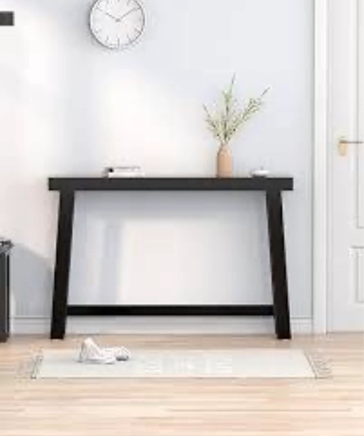 Entryway Table Black 47.2" L x 11.8" W x 31.5" H