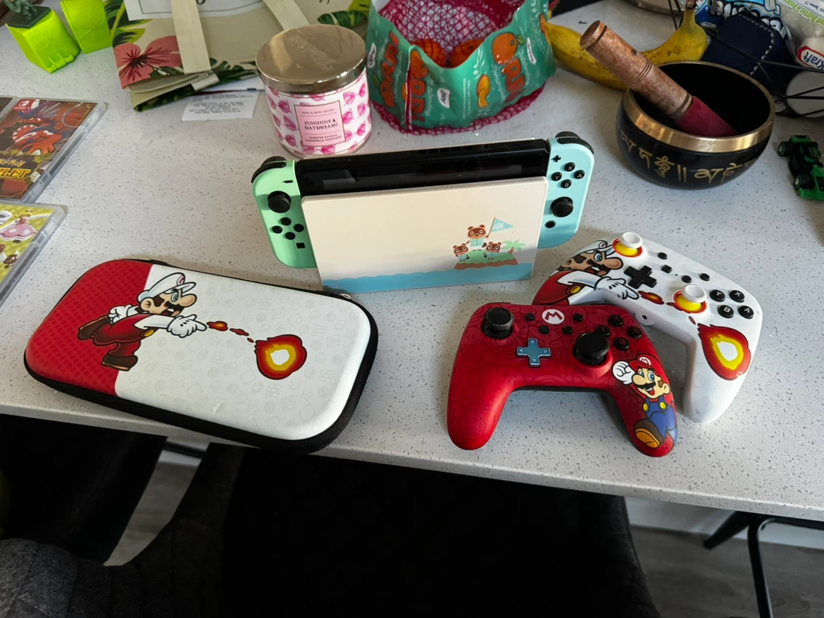 Nintendo Switch Console with Games and Controllers - photo 3