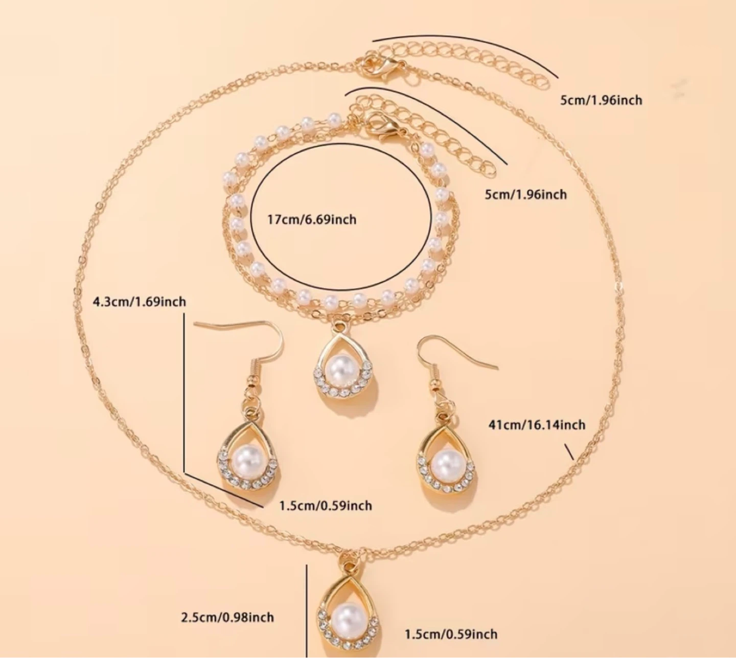 New Necklace, Bracelet & Earrings Set - photo 4