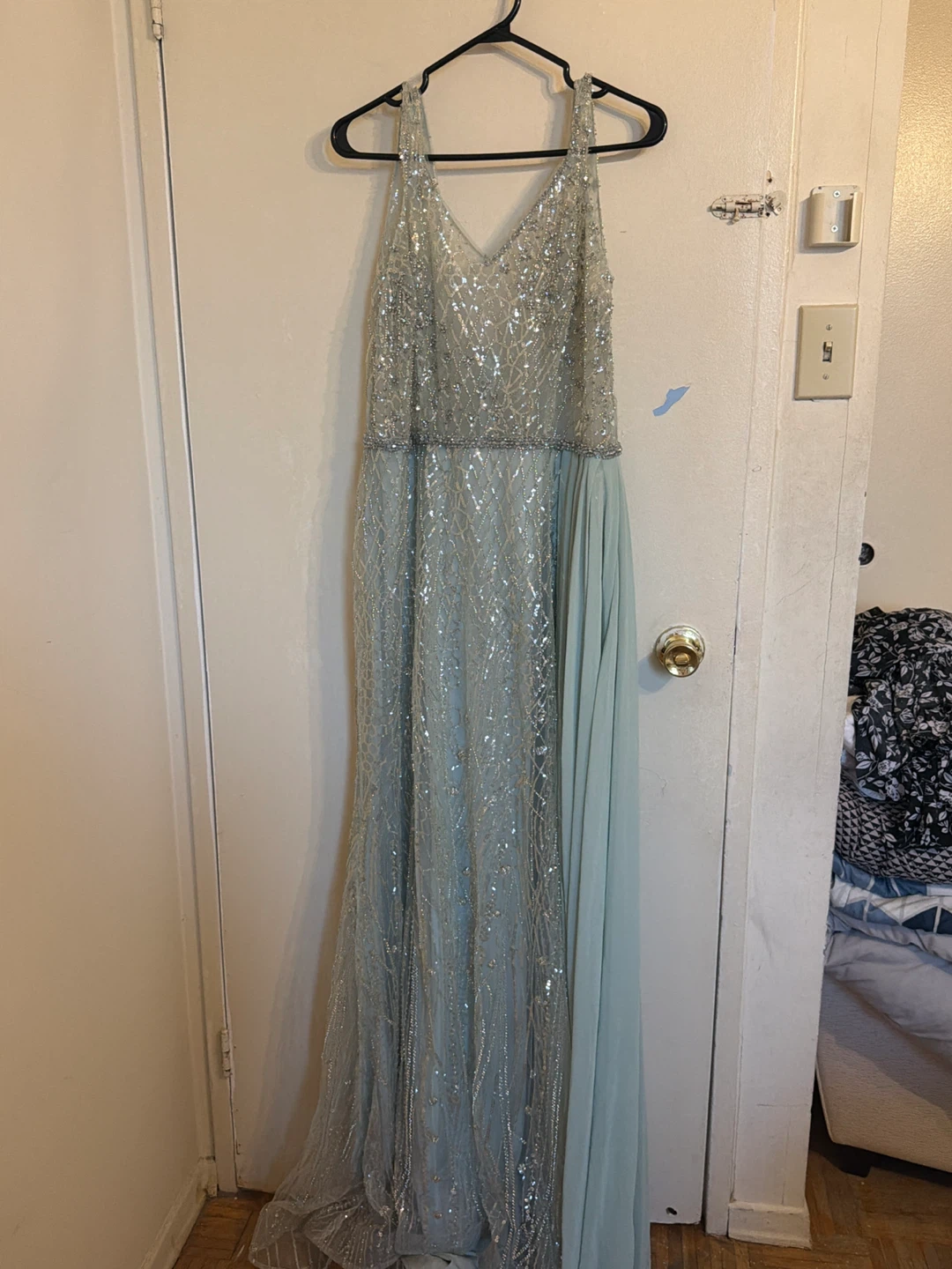 Sparkly V-Neck Maxi Dress - photo 3