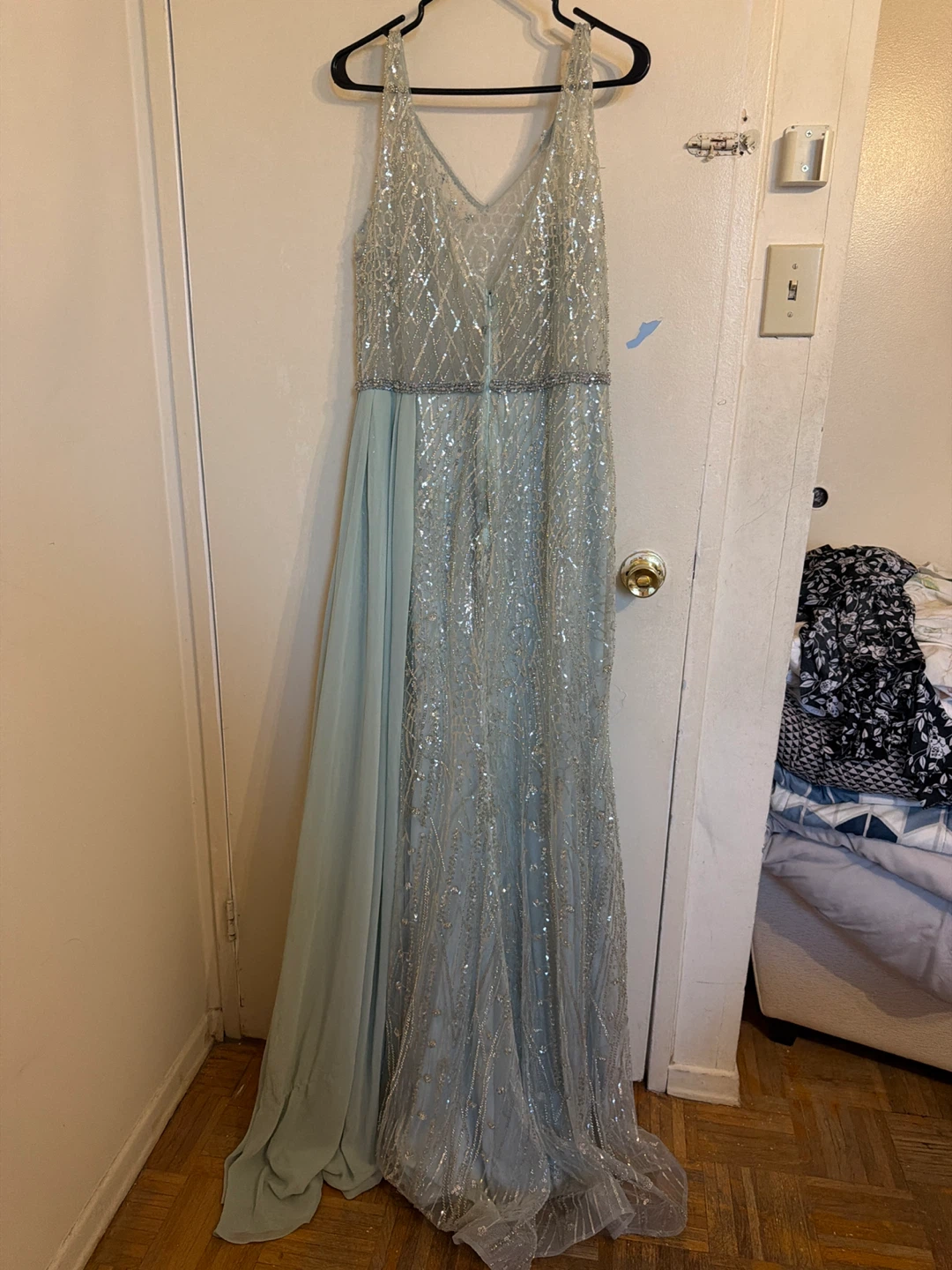 Sparkly V-Neck Maxi Dress - photo 4