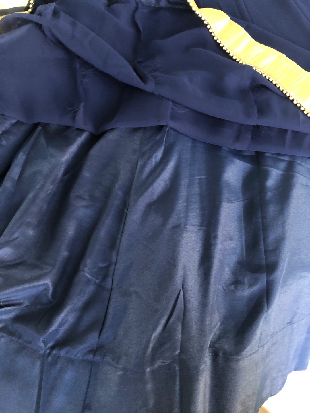 Navy Blue Embroidered Anarkali Dress - photo 4