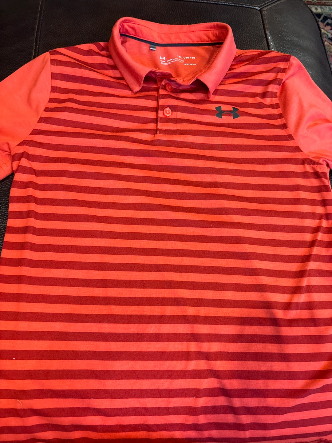 Under Armour Men's HeatGear Striped Polo Shirt YXL