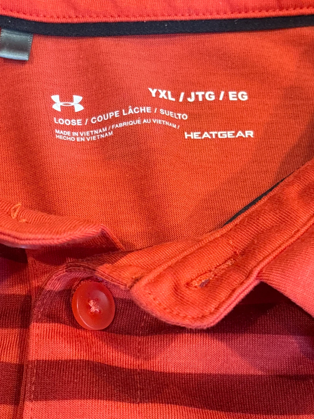 Under Armour Men's HeatGear Striped Polo Shirt YXL - photo 2