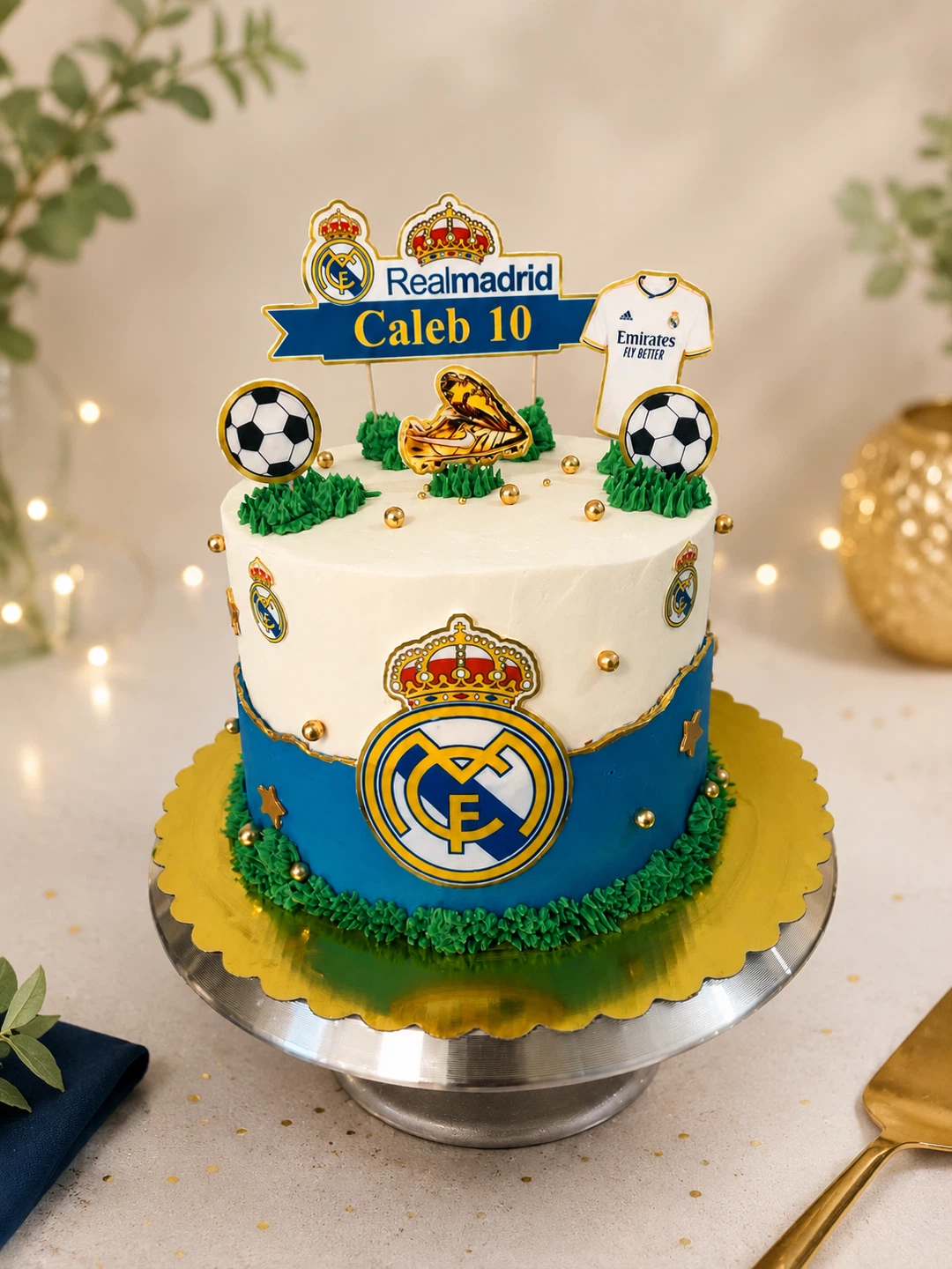 Real Madrid Themed Birthday Cake