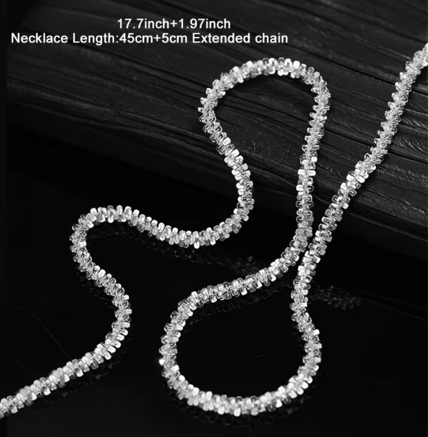 New Silver Chain Necklace & Bracelet Set - photo 3