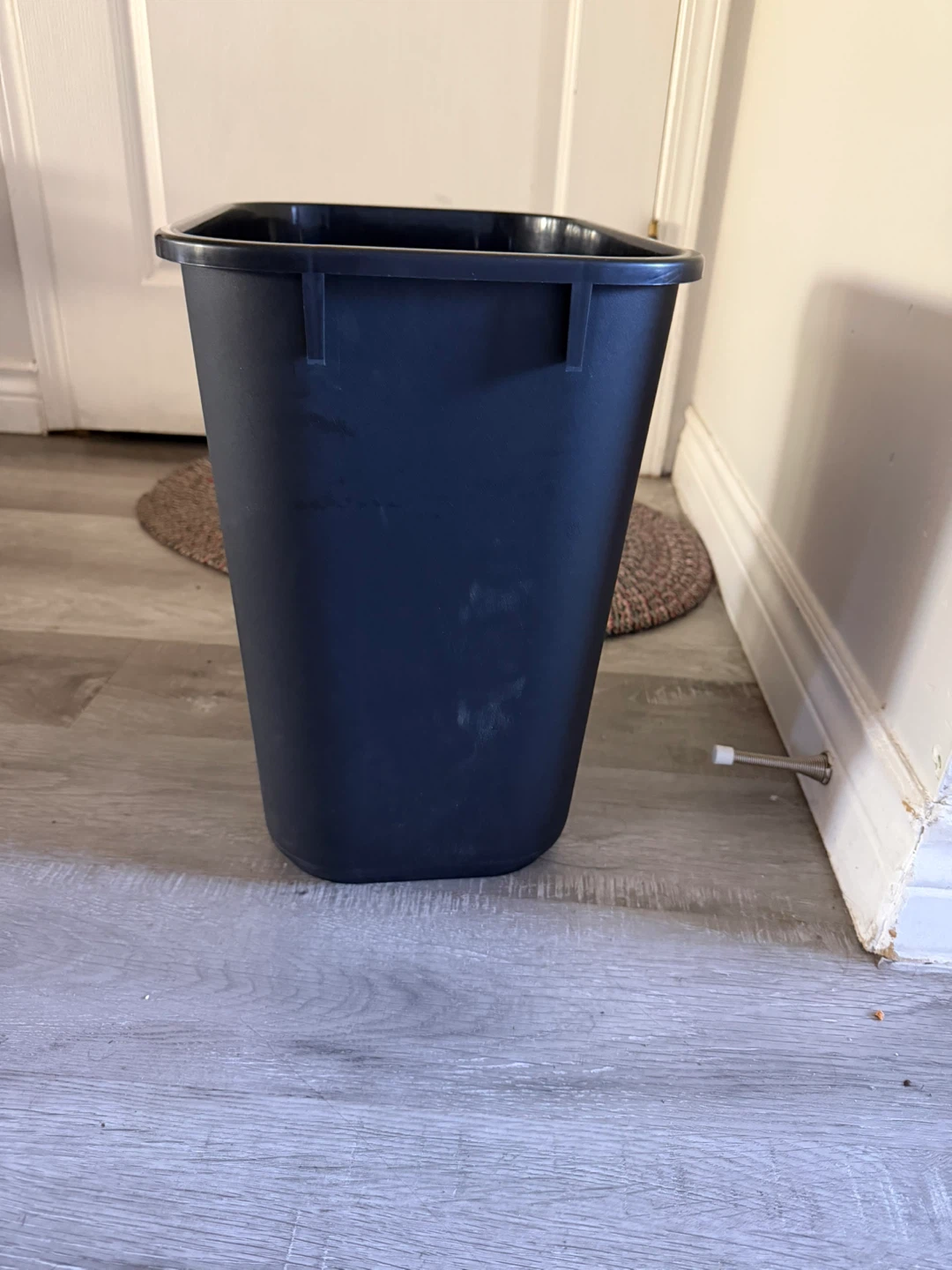 Black Plastic Waste Bin - photo 2