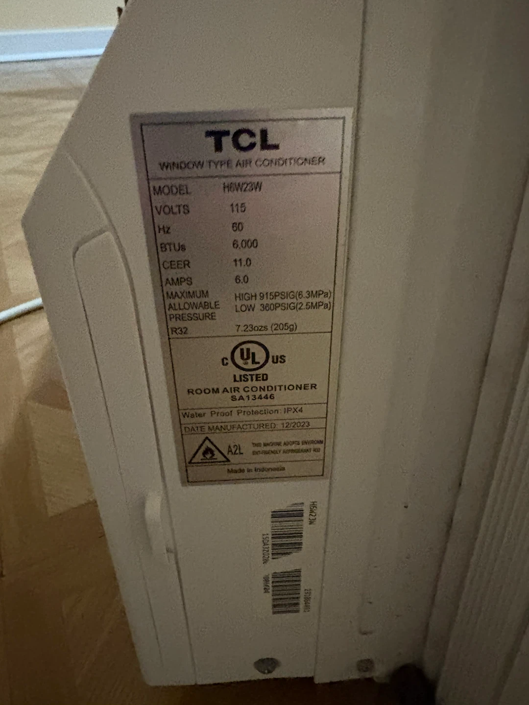 TCL Window Air Conditioner 6000 BTUs - photo 5