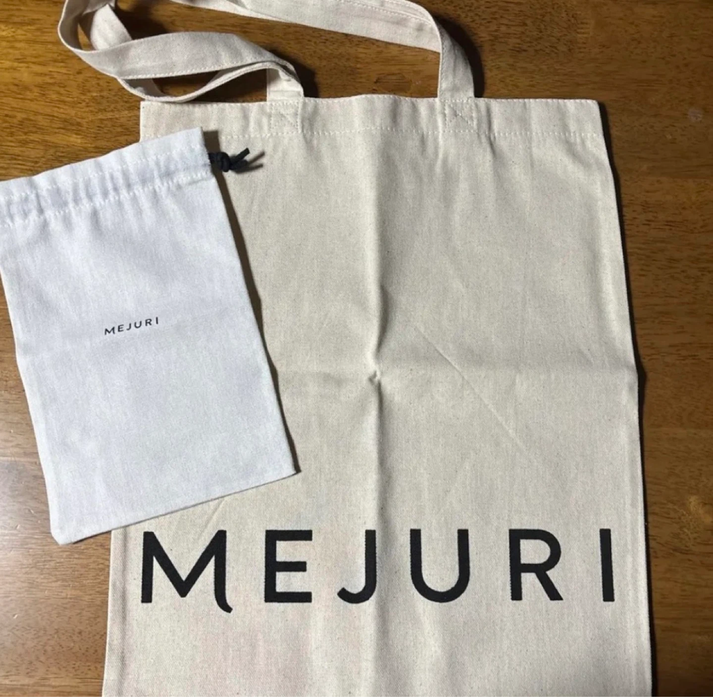 MEJURI Tote Bag with Drawstring Pouch