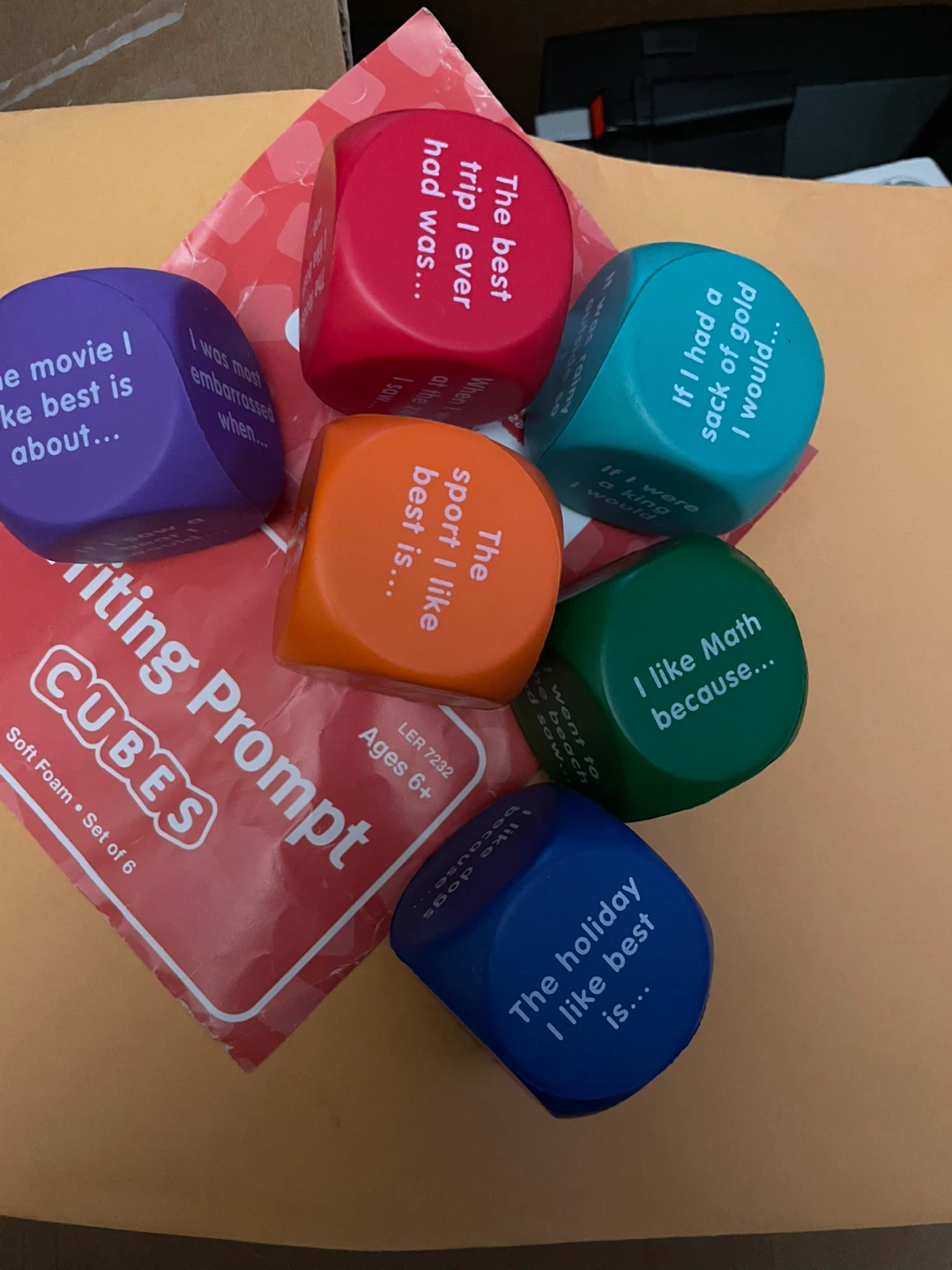 Writing Prompt Cubes communication game