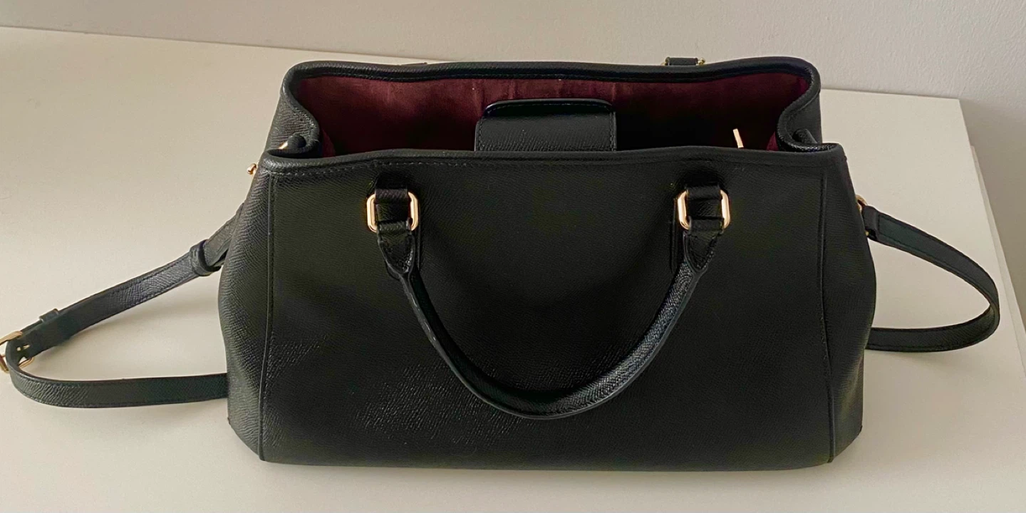 Coach Black Leather Satchel Bag - photo 2