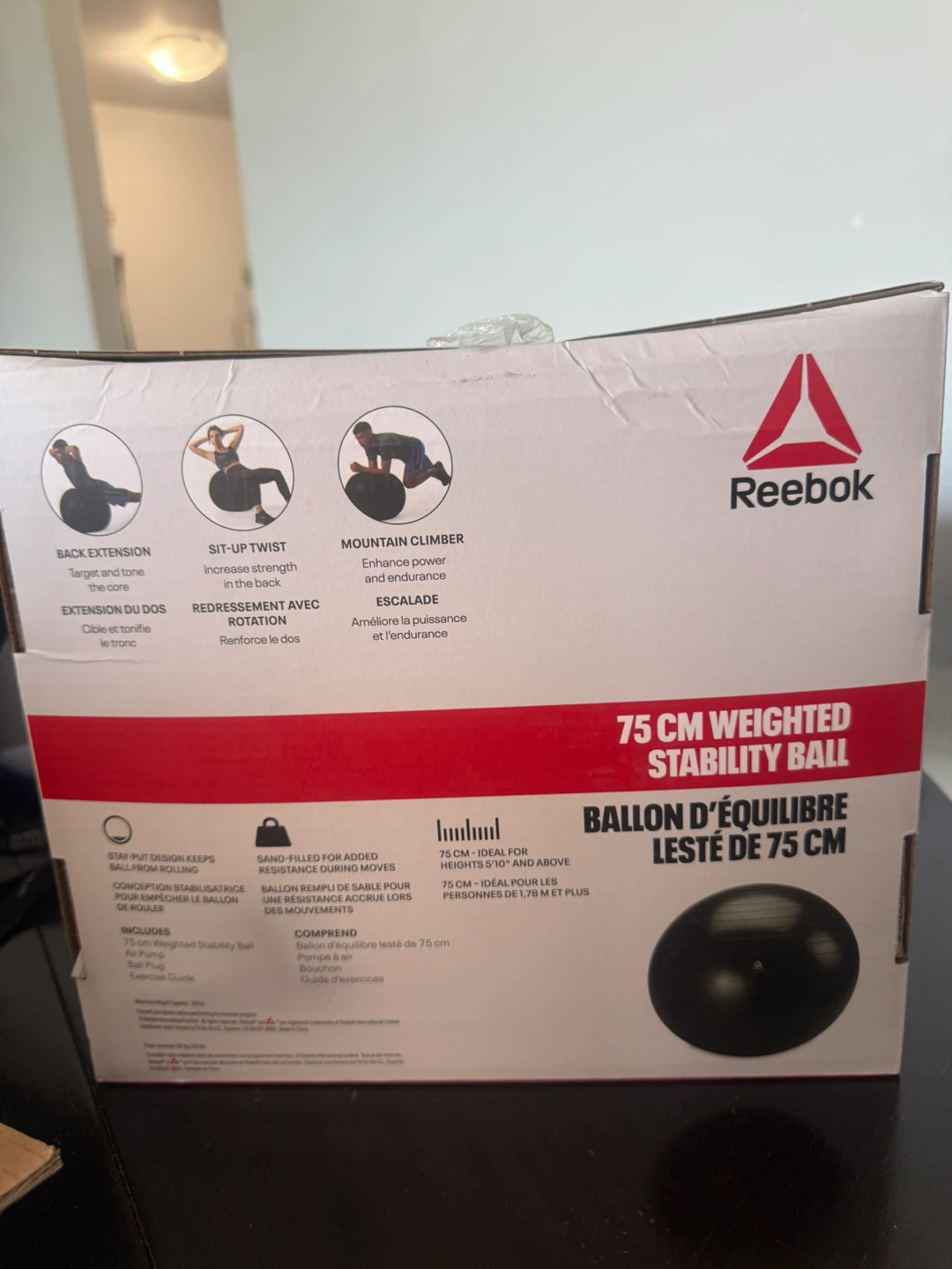 Reebok 75 cm Weighted Stability Ball – Unopened - photo 3