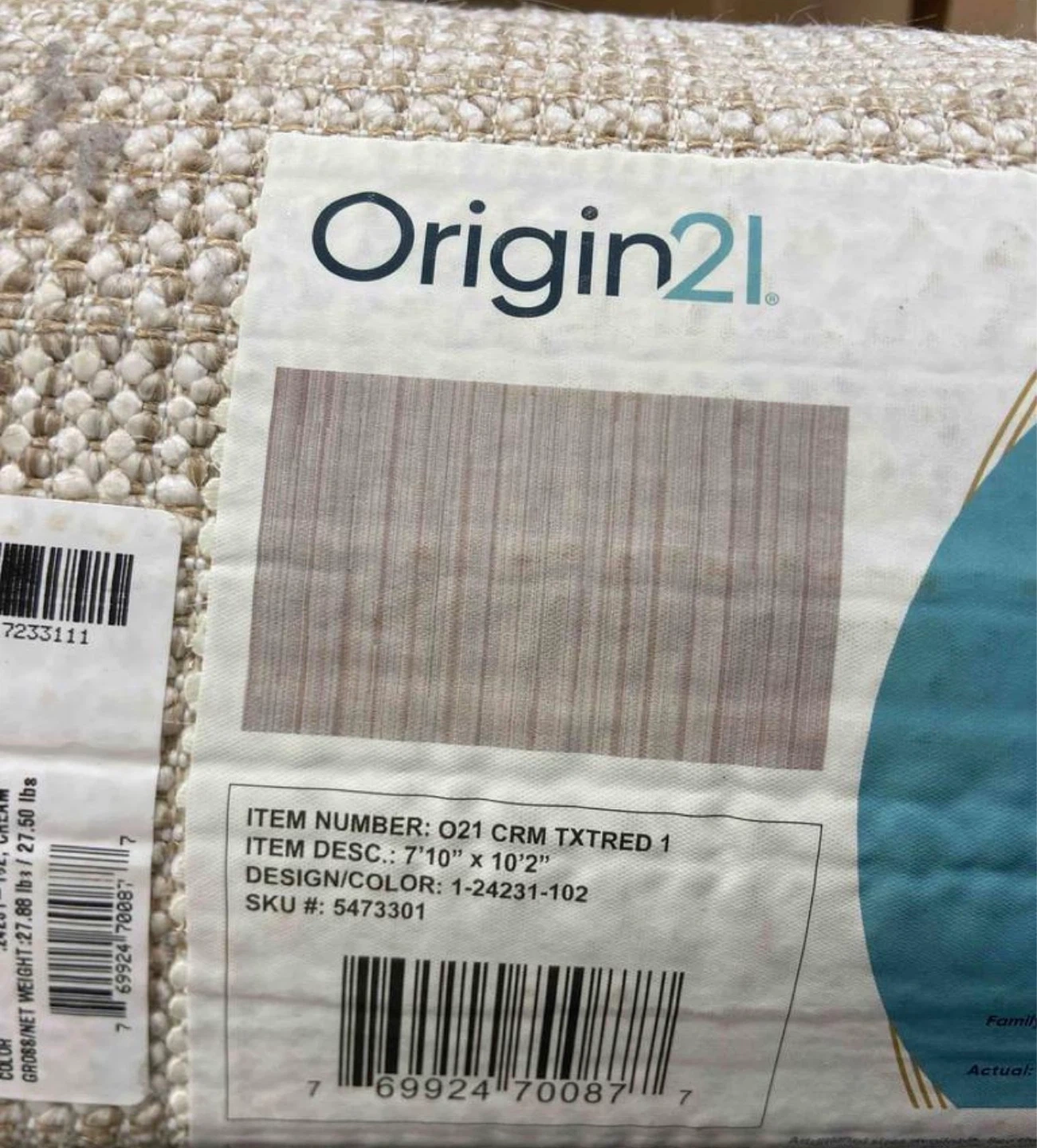 Origin21 Textured Area Rug 7'10" x 10'2" - photo 2