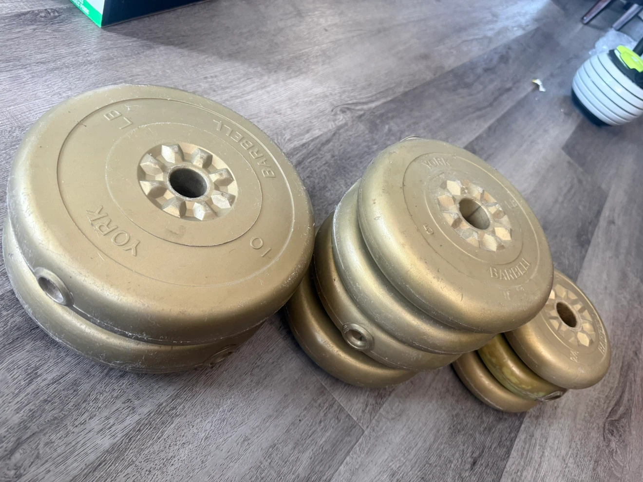Vinyl Weight Plates Set – 45.5 lbs Total – Good Condition