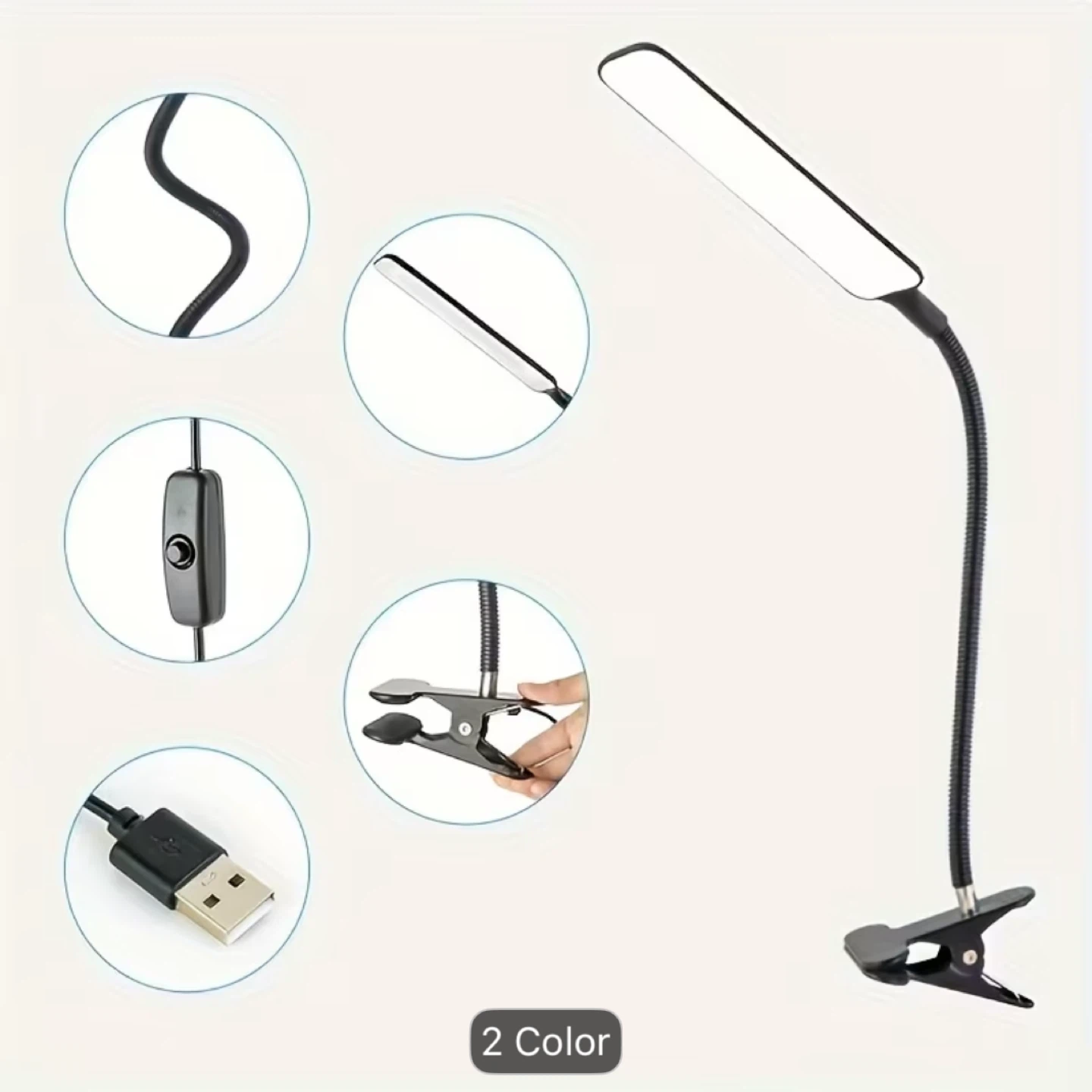 White Clip-on LED Lamp - photo 2