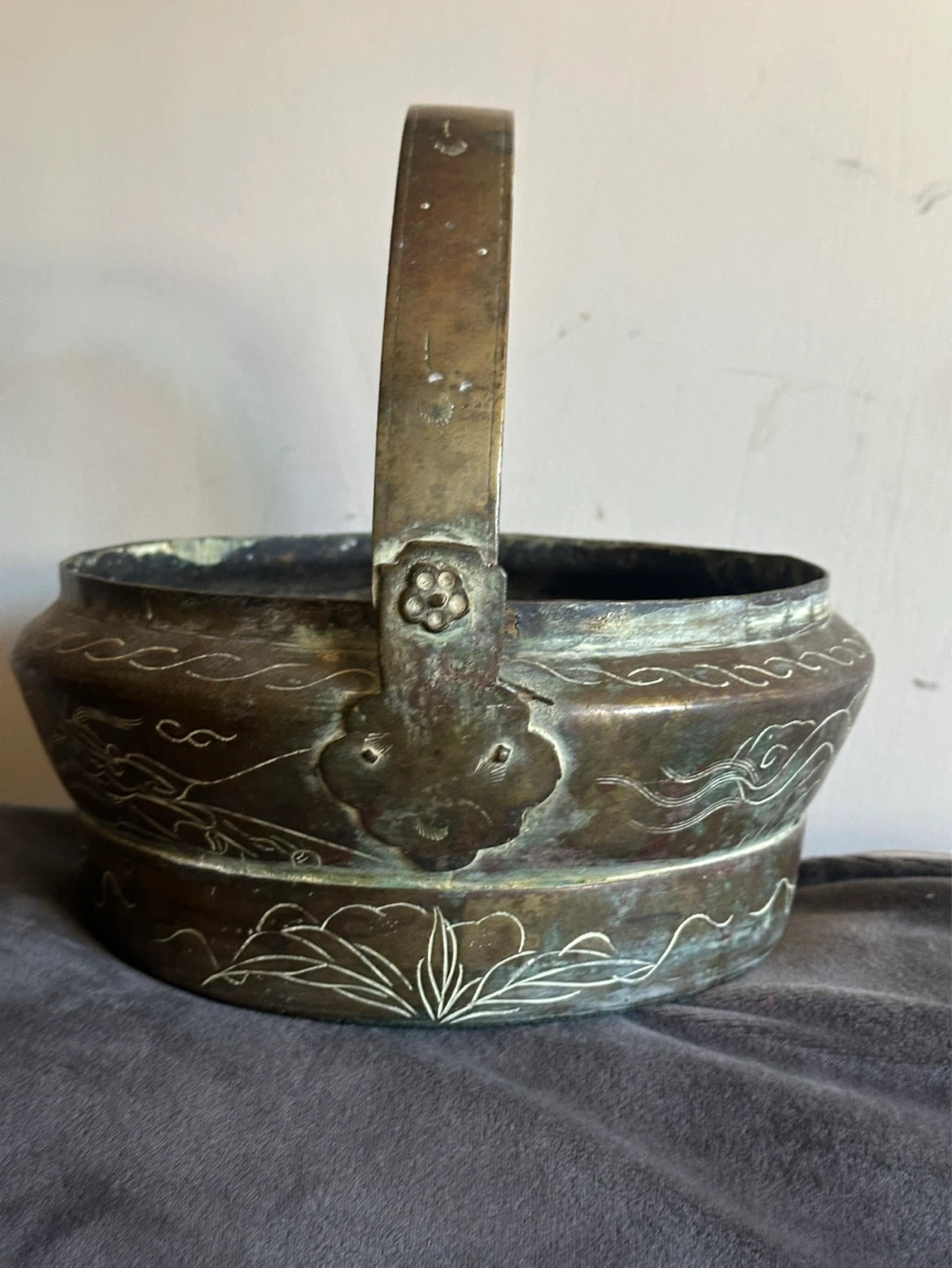 Antique Brass Chinese Hand Warmer