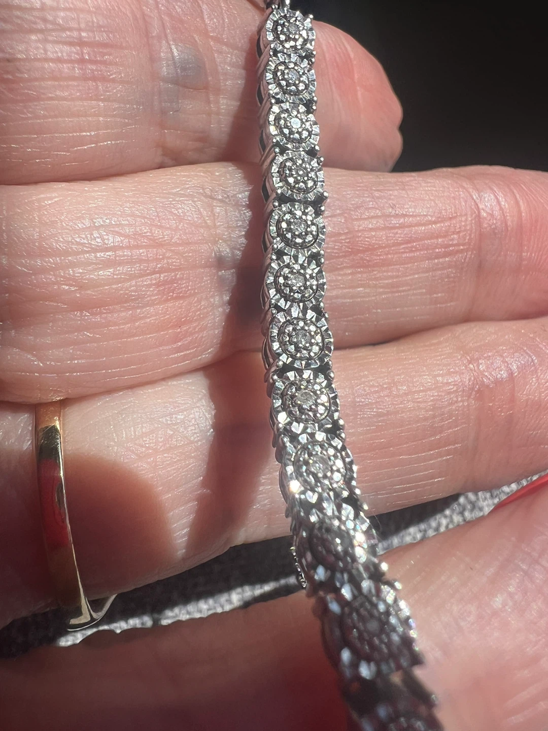 925 silver and diamonds Tennis Bracelet - photo 3