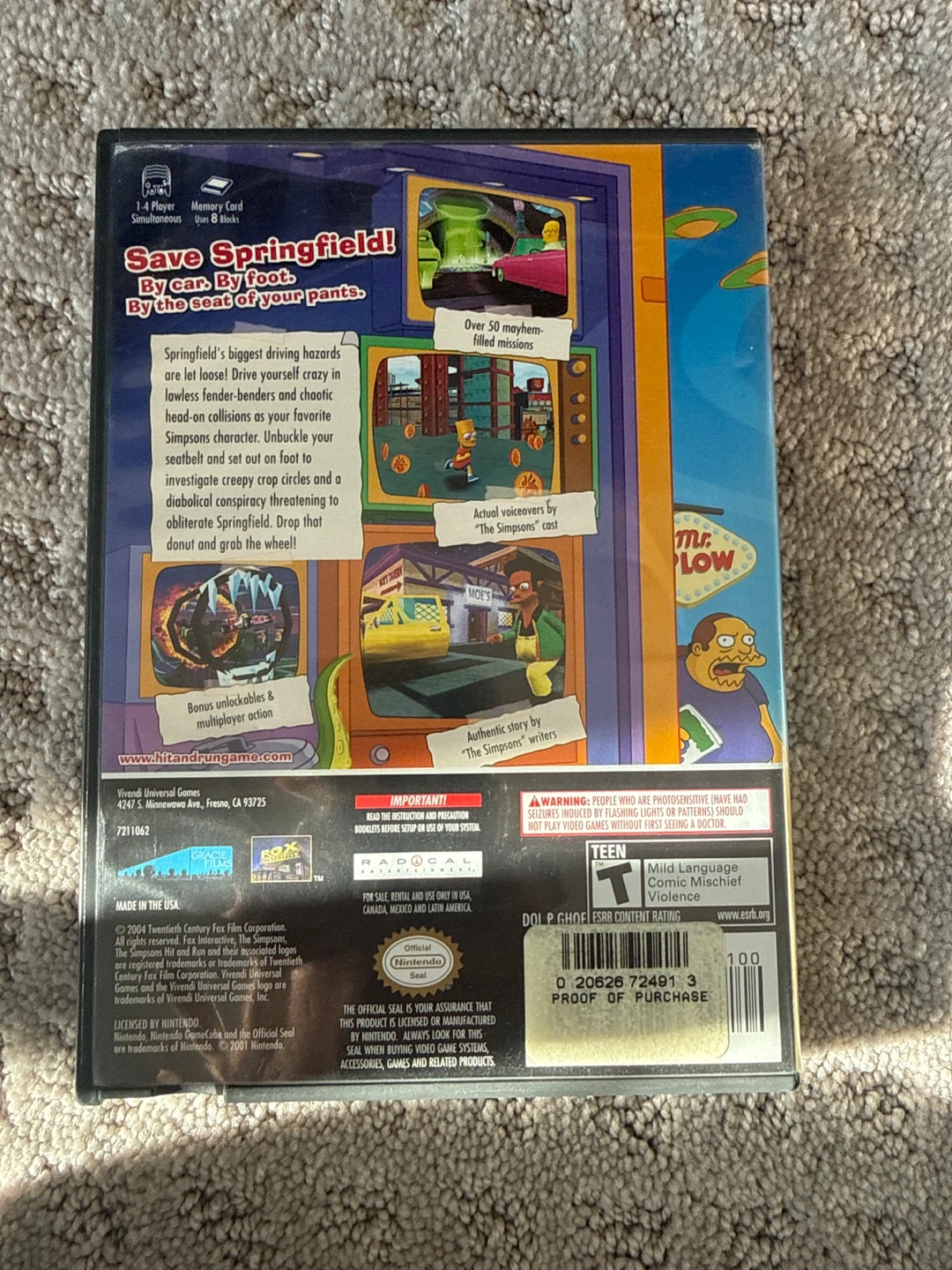 The Simpsons Hit & Run GameCube Game - photo 2