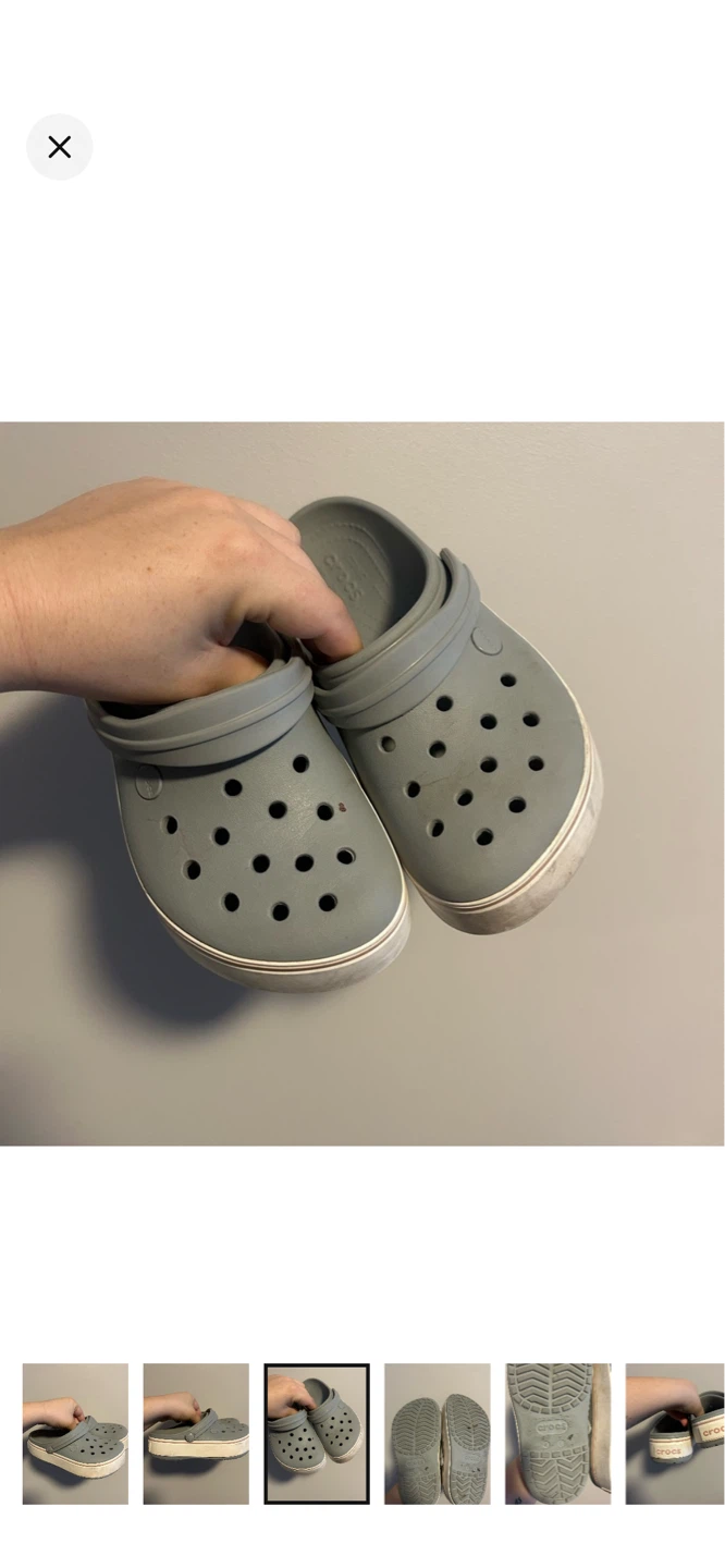 Crocs Platform Clogs Grey Size 6 - photo 3