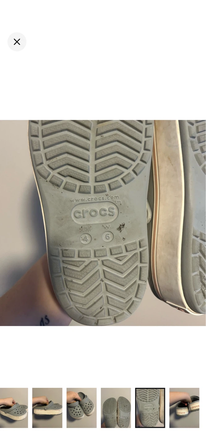 Crocs Platform Clogs Grey Size 6 - photo 5