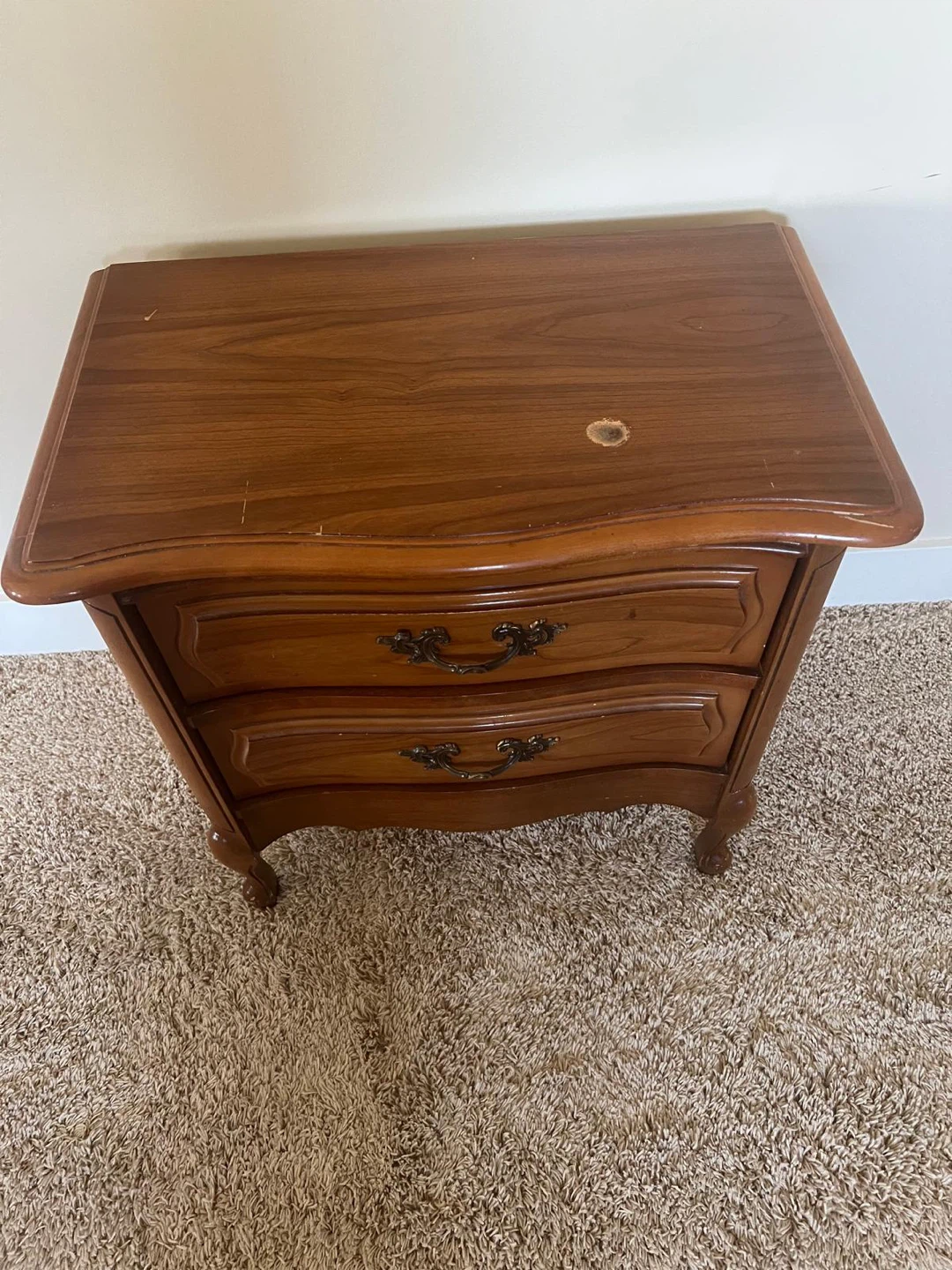 Wooden Nightstand with 2 Drawers - photo 2