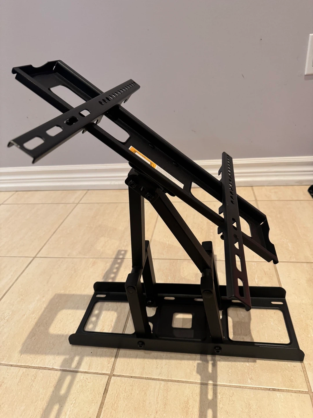 Black Articulating TV Wall Mount with Hardware - photo 2