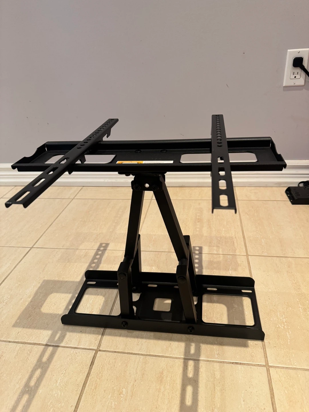 Black Articulating TV Wall Mount with Hardware