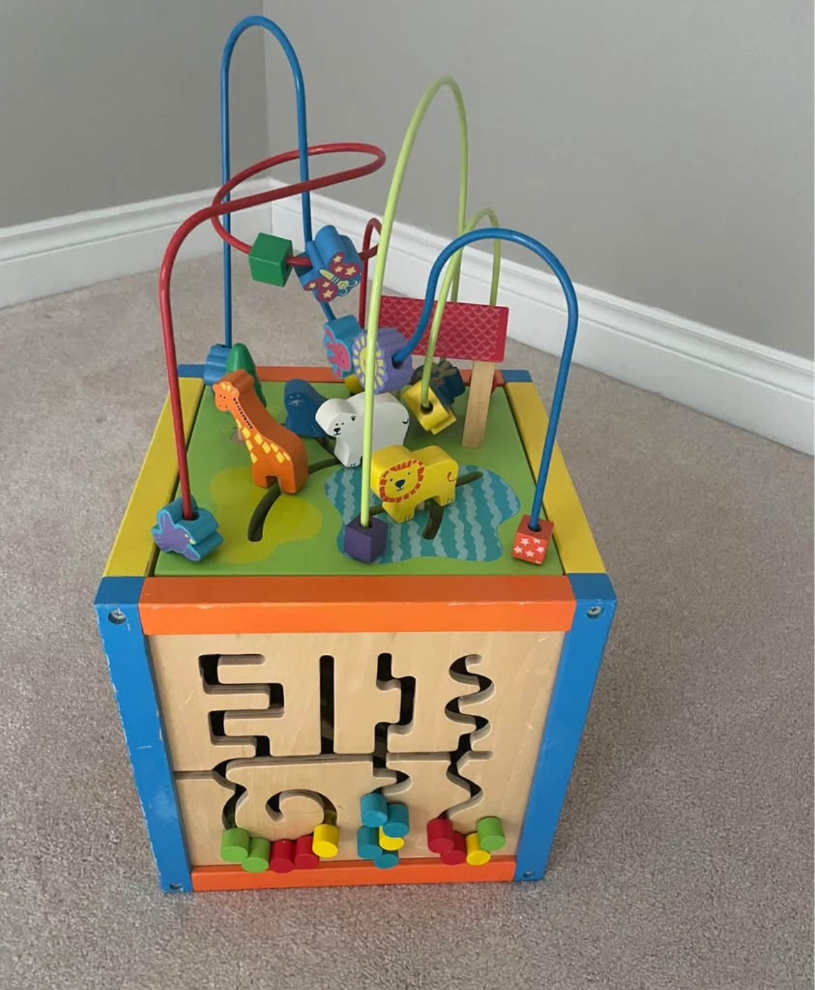 Wooden Activity Cube Toy