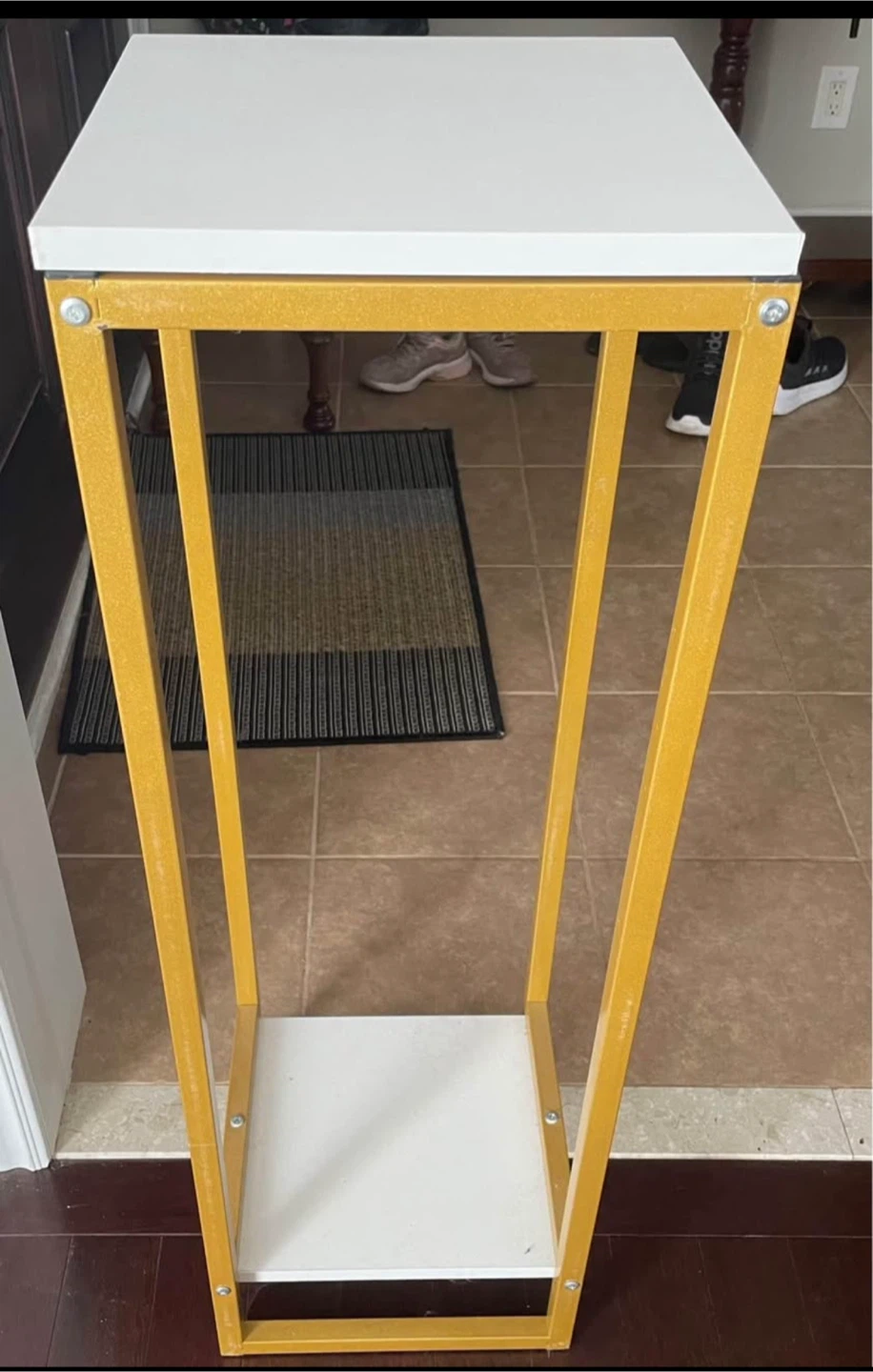 White and Gold Plant Stand