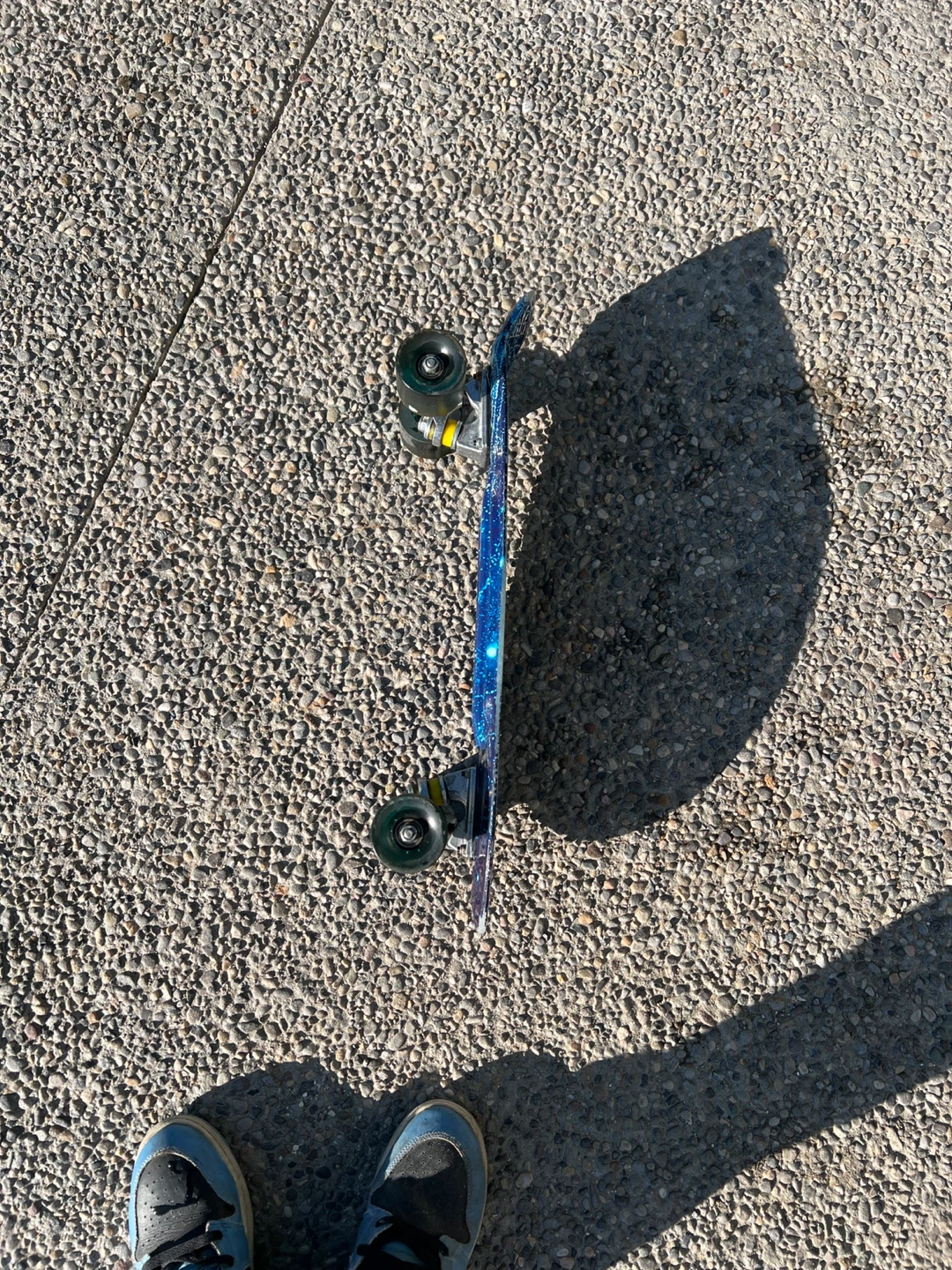 Blue Galaxy Penny Board Skateboard - photo 3