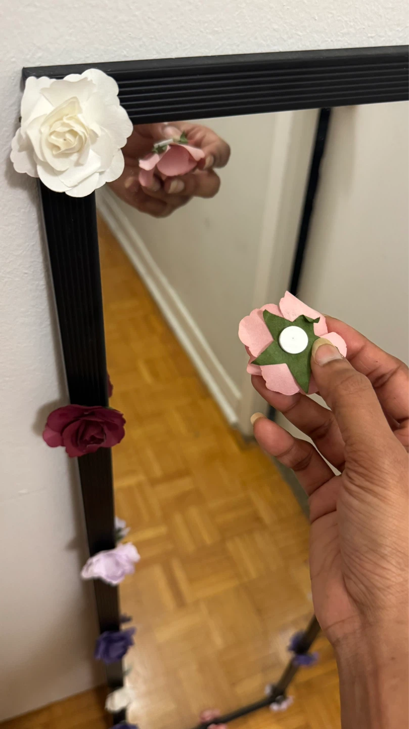 Decorative Full-Length Mirror with Flowers - photo 4
