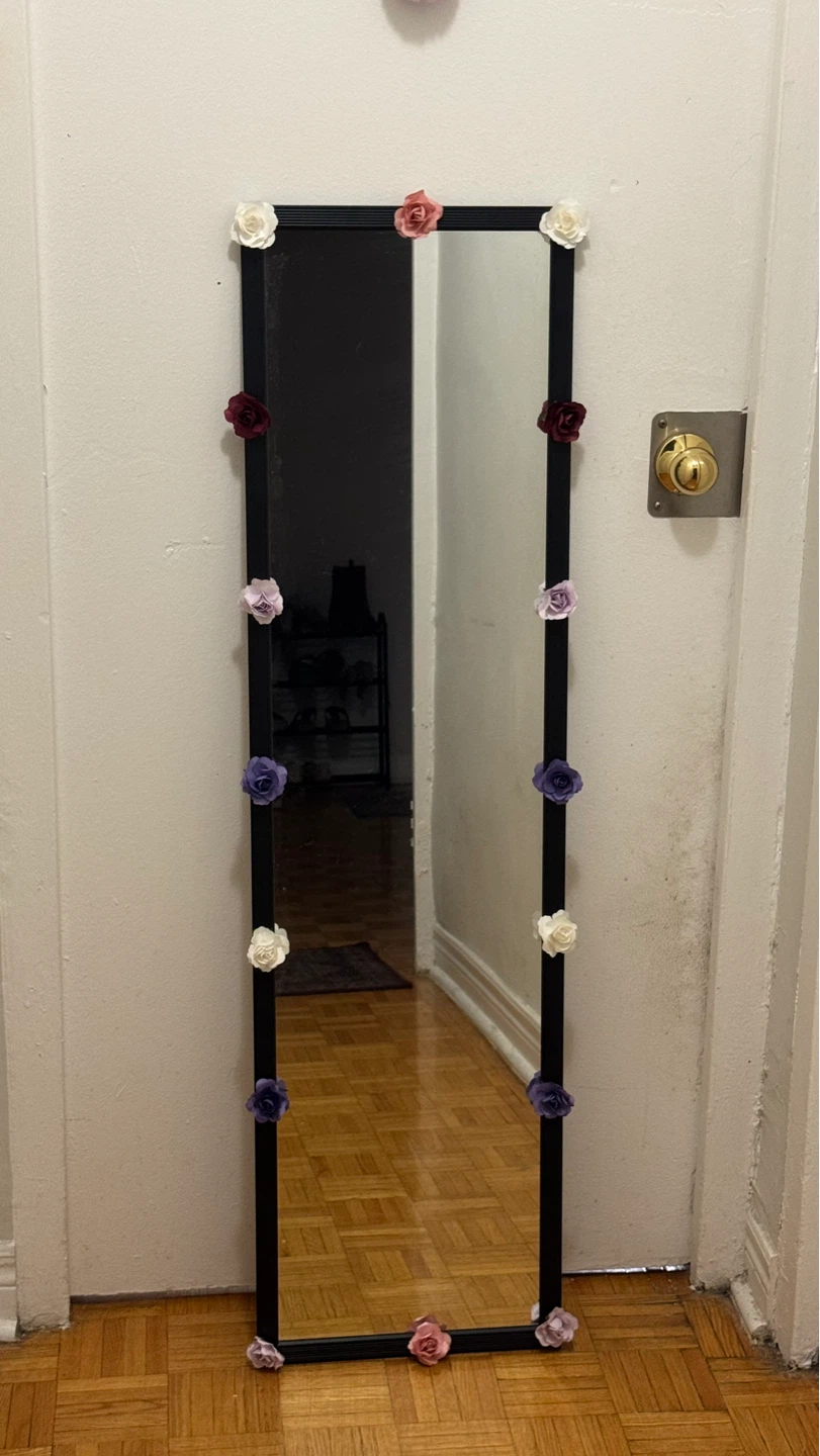 Decorative Full-Length Mirror with Flowers - photo 3