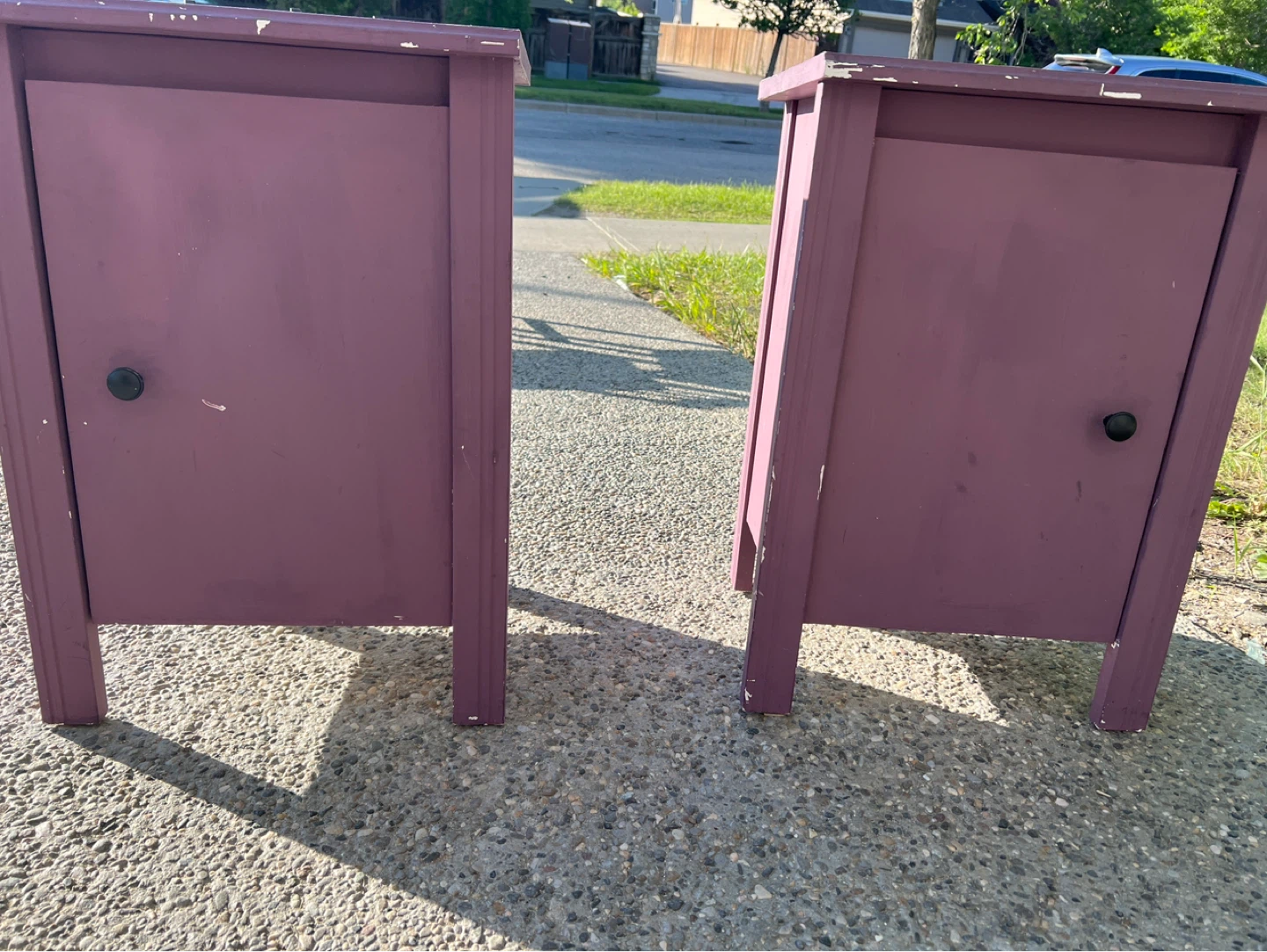 Purple Side Tables (Set of 2)