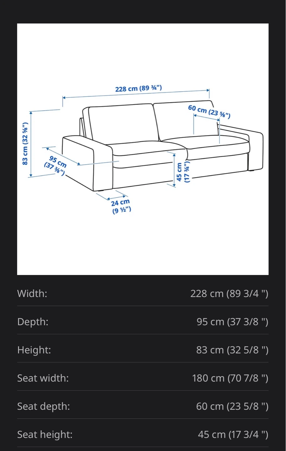 IKEA KIVIK sofa - Moving Sale - photo 2