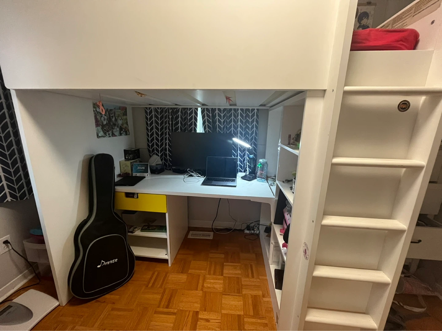 IKEA SMÅSTAD White Loft Bed with Desk and Storage - photo 5