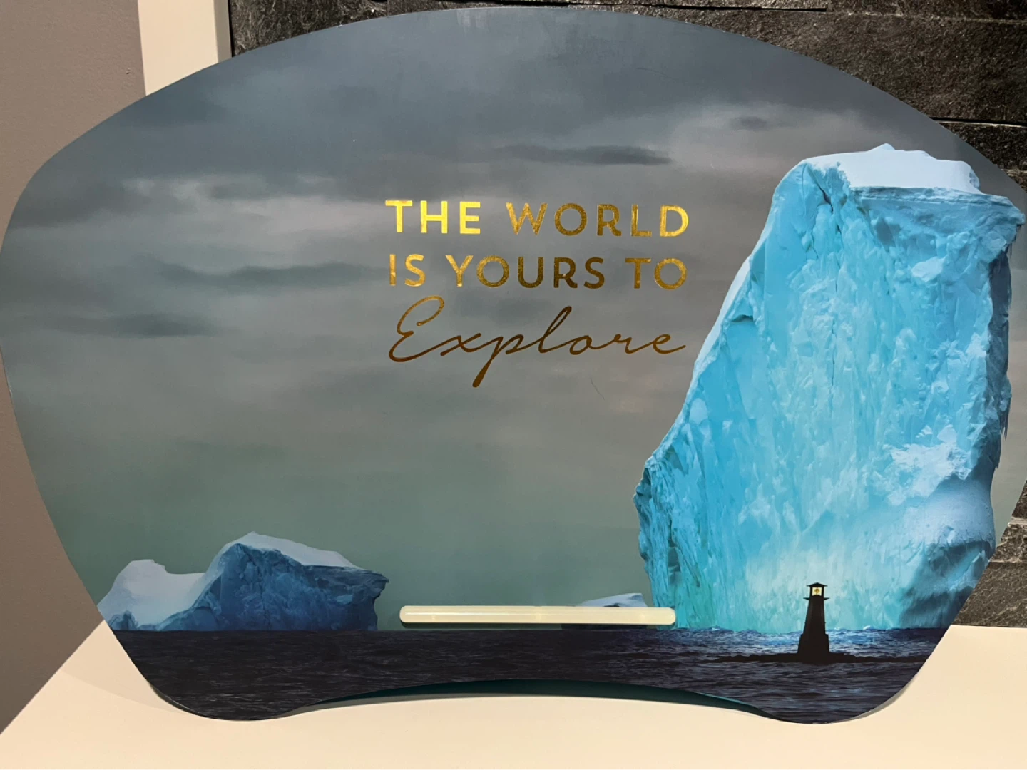 Lap Desk with "The World Is Yours To Explore" Design