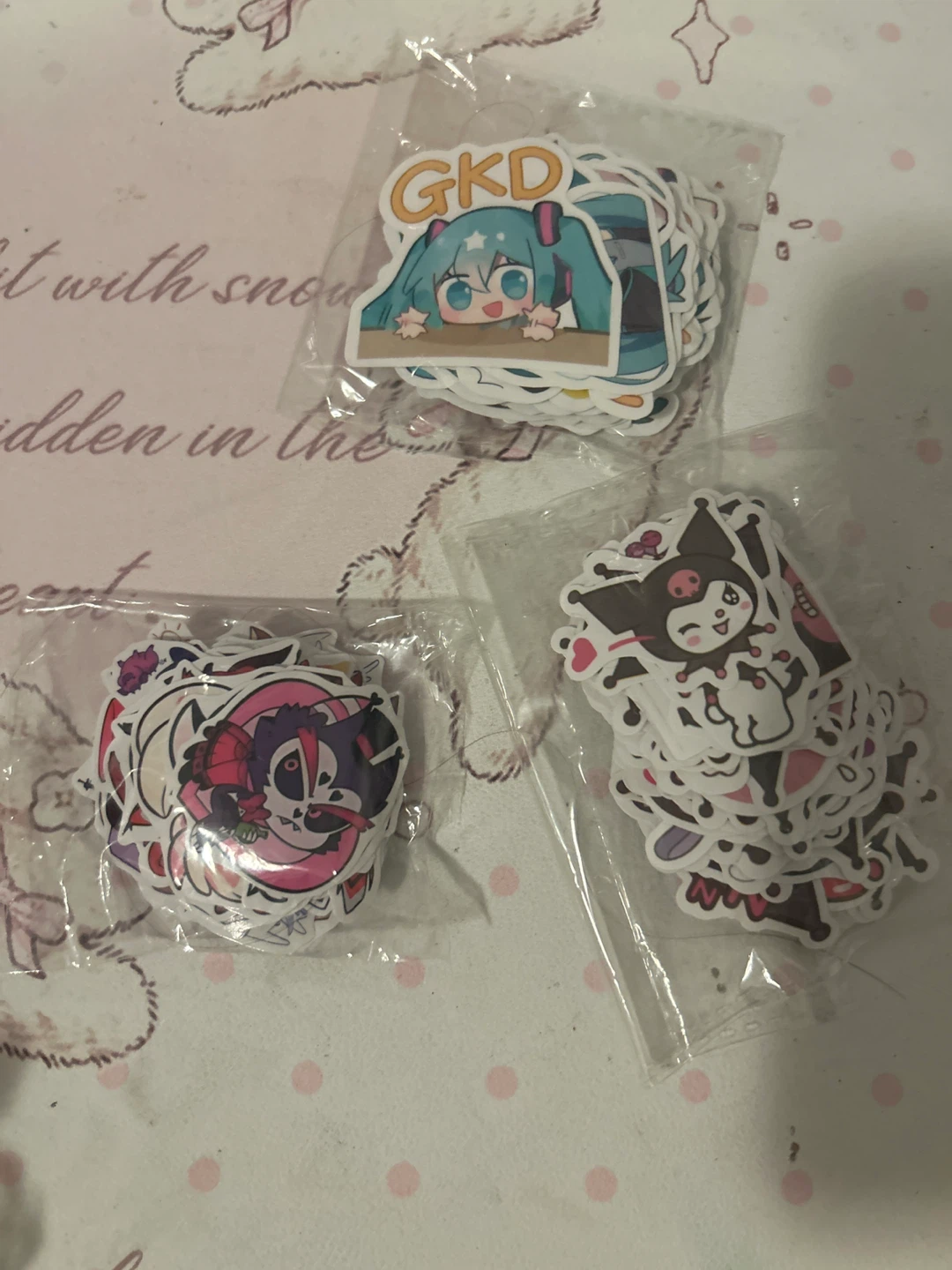 Assorted Anime and Cartoon Character Stickers