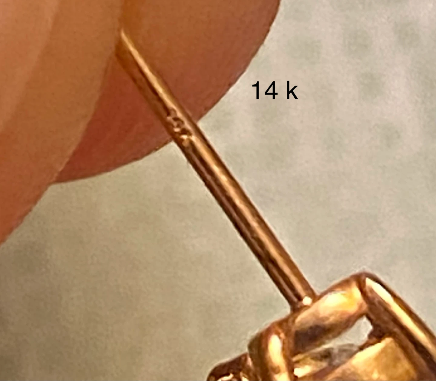 14K Gold Heart Stud Earrings with Moissanite Accents - photo 4