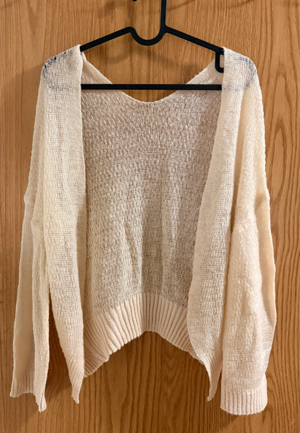 Cream Knit Sweater Cardigan