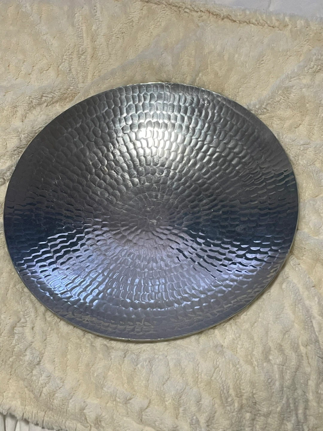 An Over Sized 17inch Pounded metal Bowl - photo 2